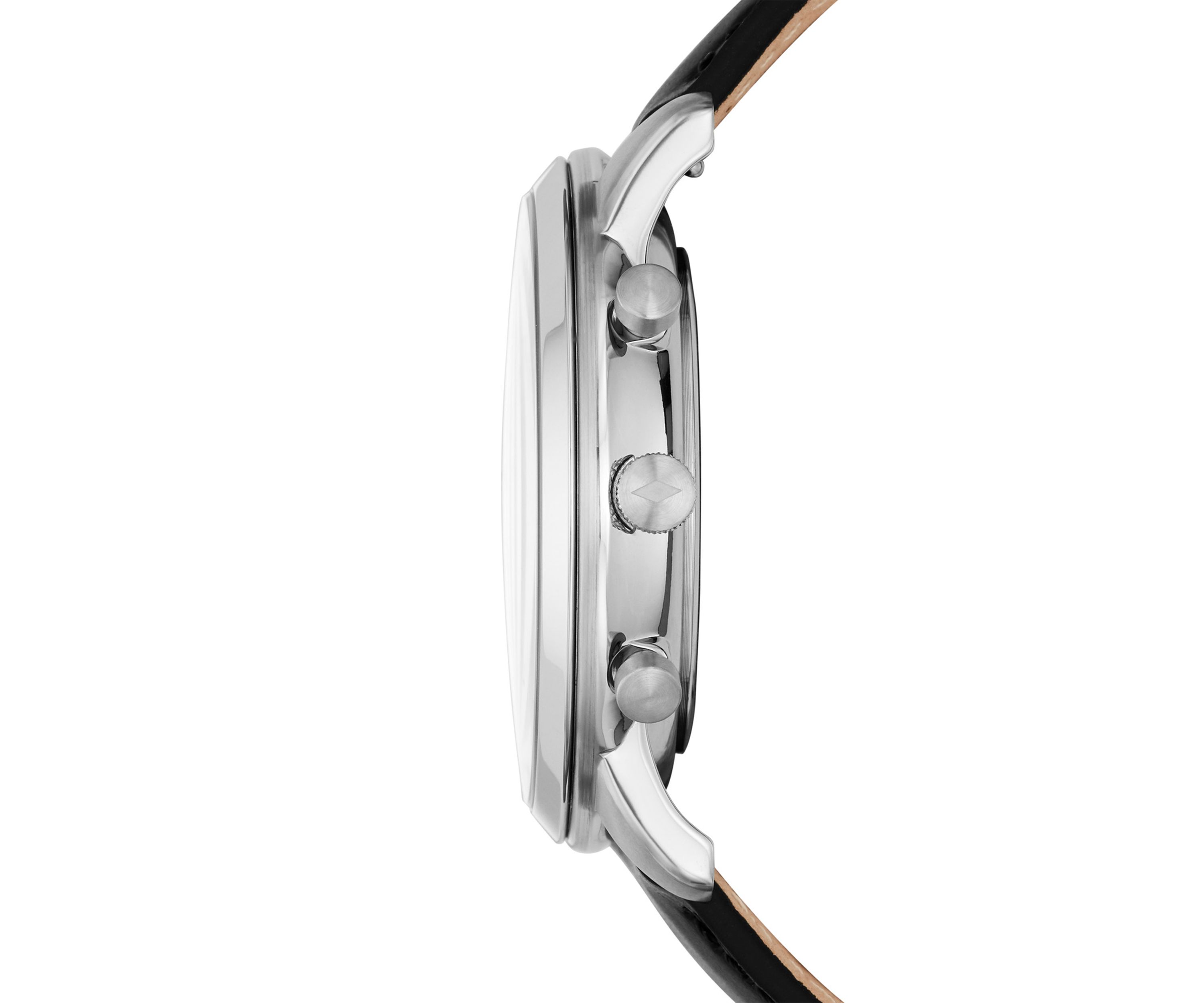 Sterling Silver Leather Watch