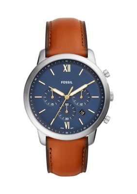 Fossil Men's Neutra Chronograph Brown Leather Watch