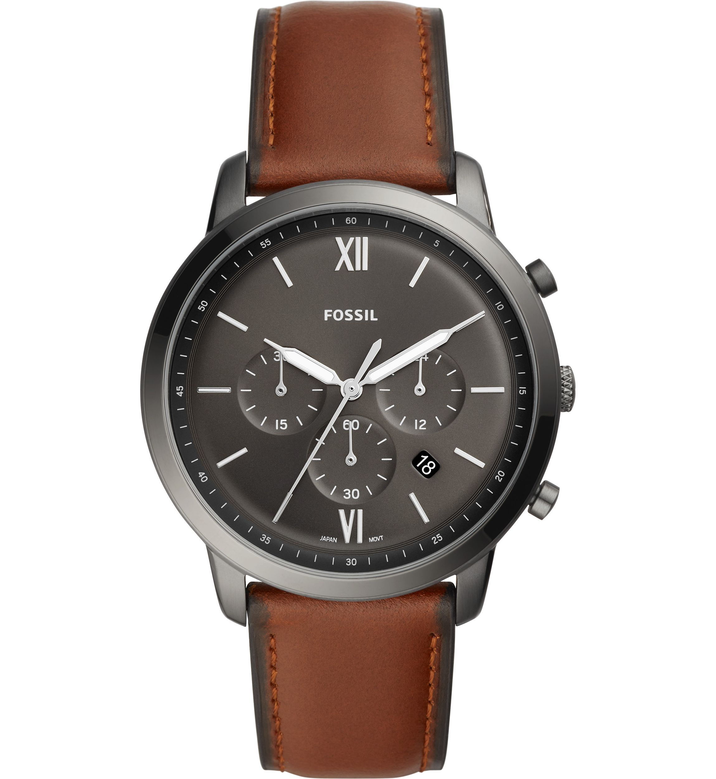 Neutra Chronograph Amber Leather Watch