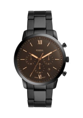 Fossil Men's Neutra Chronograph Black Stainless Steel Watch