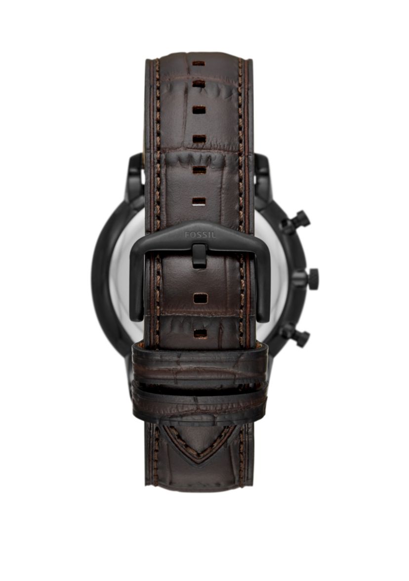 Mens Neutra Chronograph Brown Leather Watch