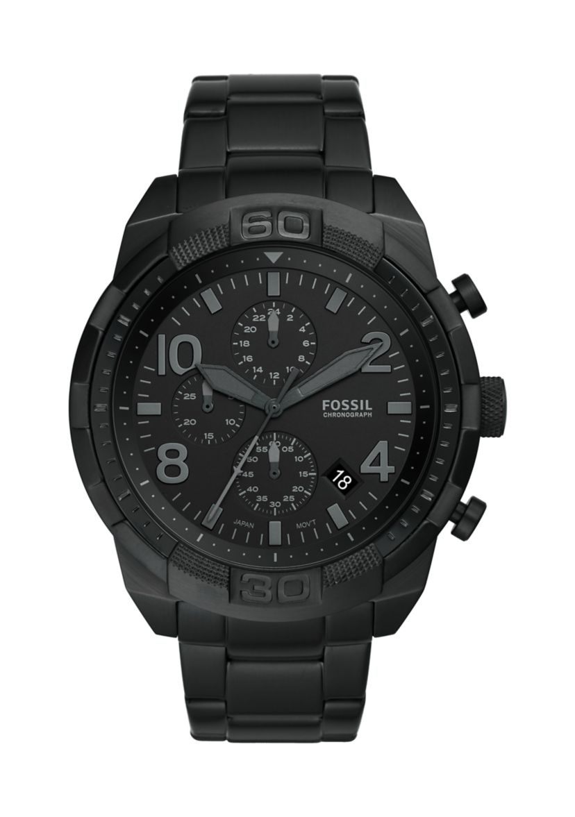 Bronson Chronograph Black Stainless Steel Watch