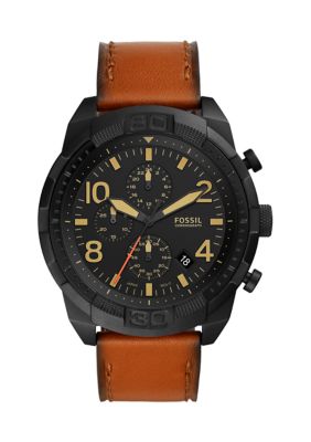 Fossil Men's Bronson Chronograph Luggage Leather Watch