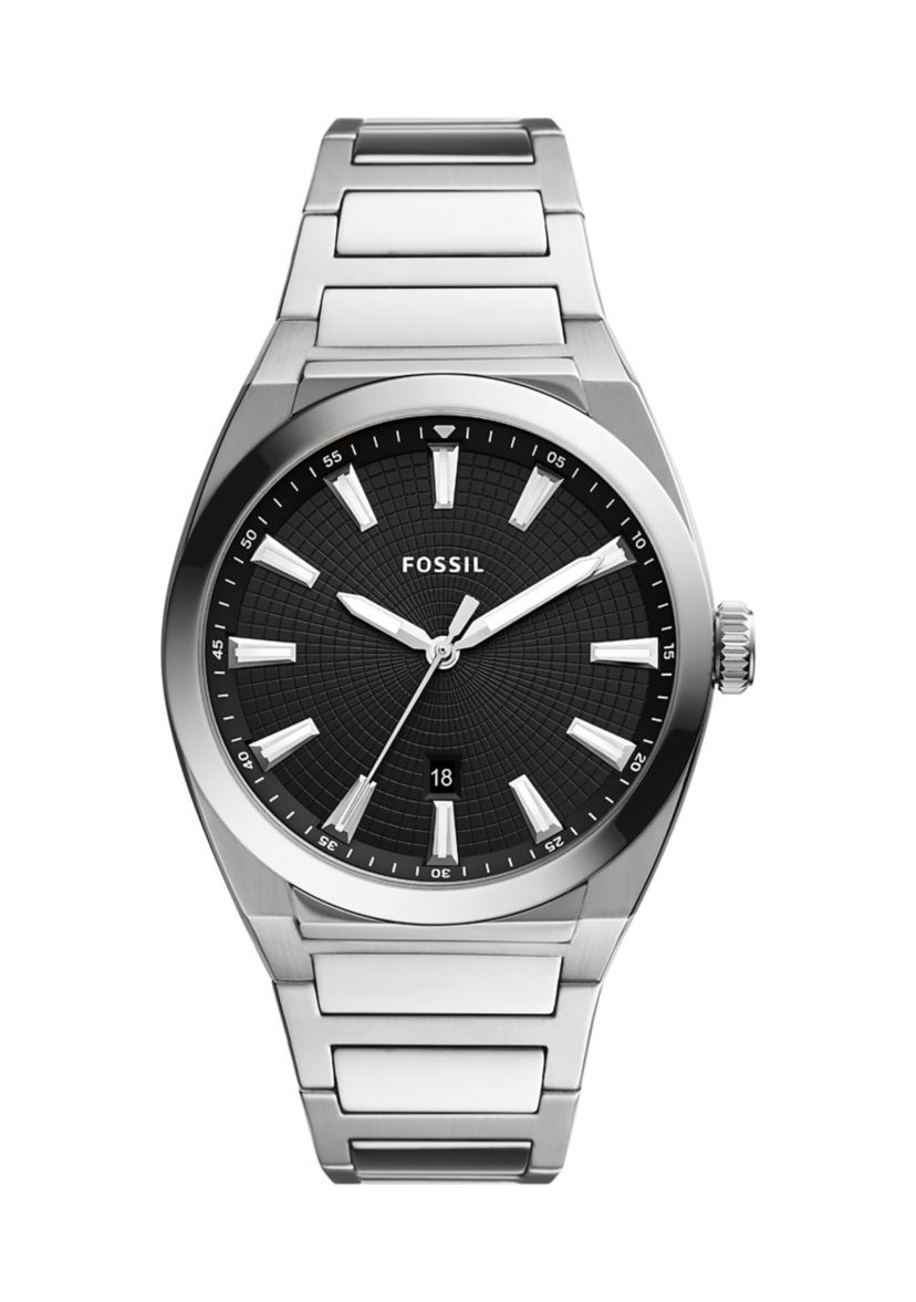 Everett Three-Hand Date Stainless Steel Watch