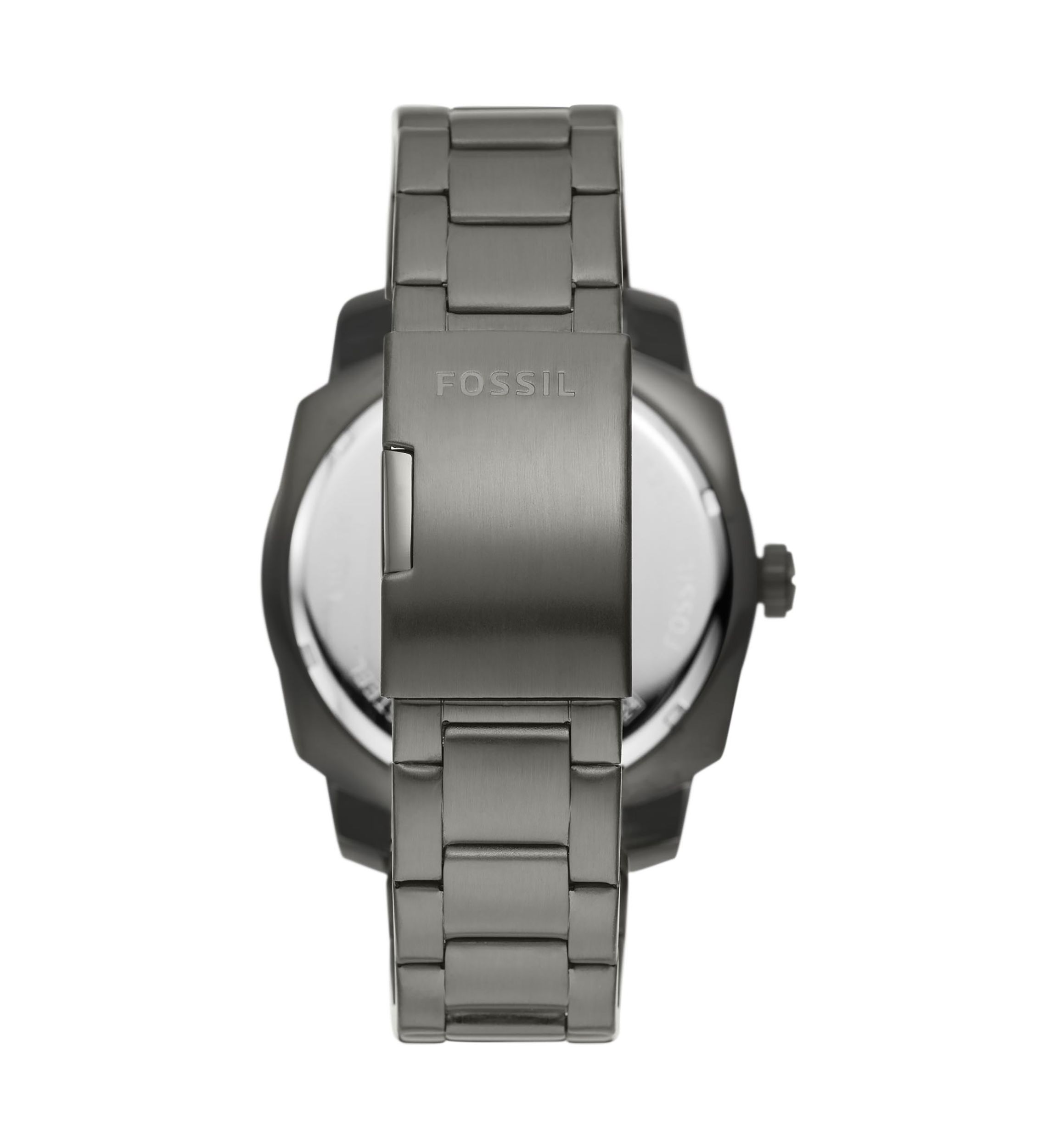 Machine Three-Hand Date Smoke Stainless Steel Watch