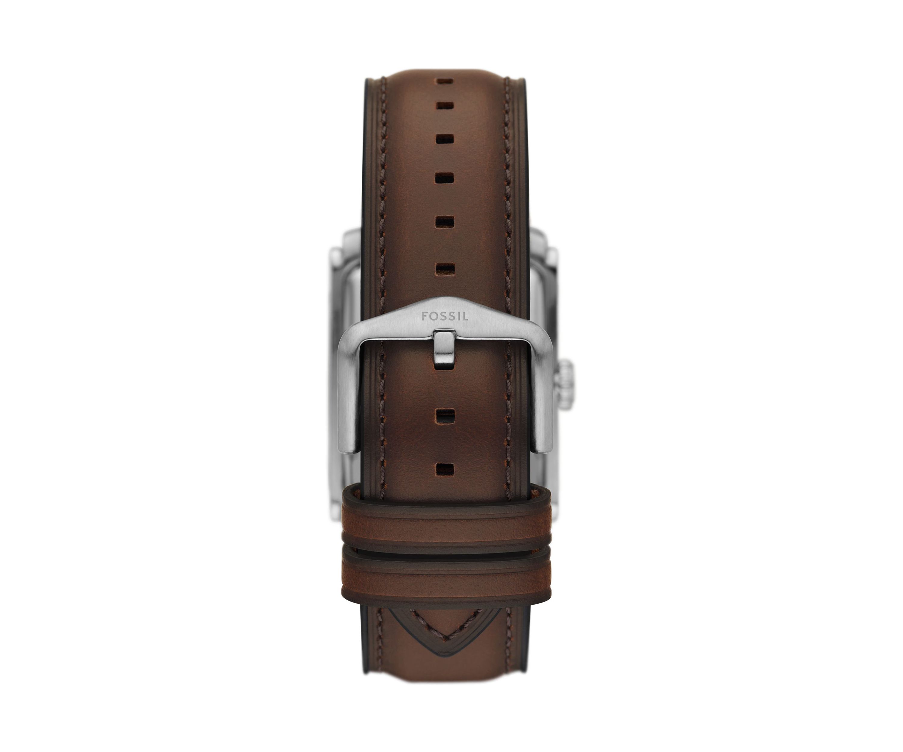 Carraway Three Hand Brown Leather Watch