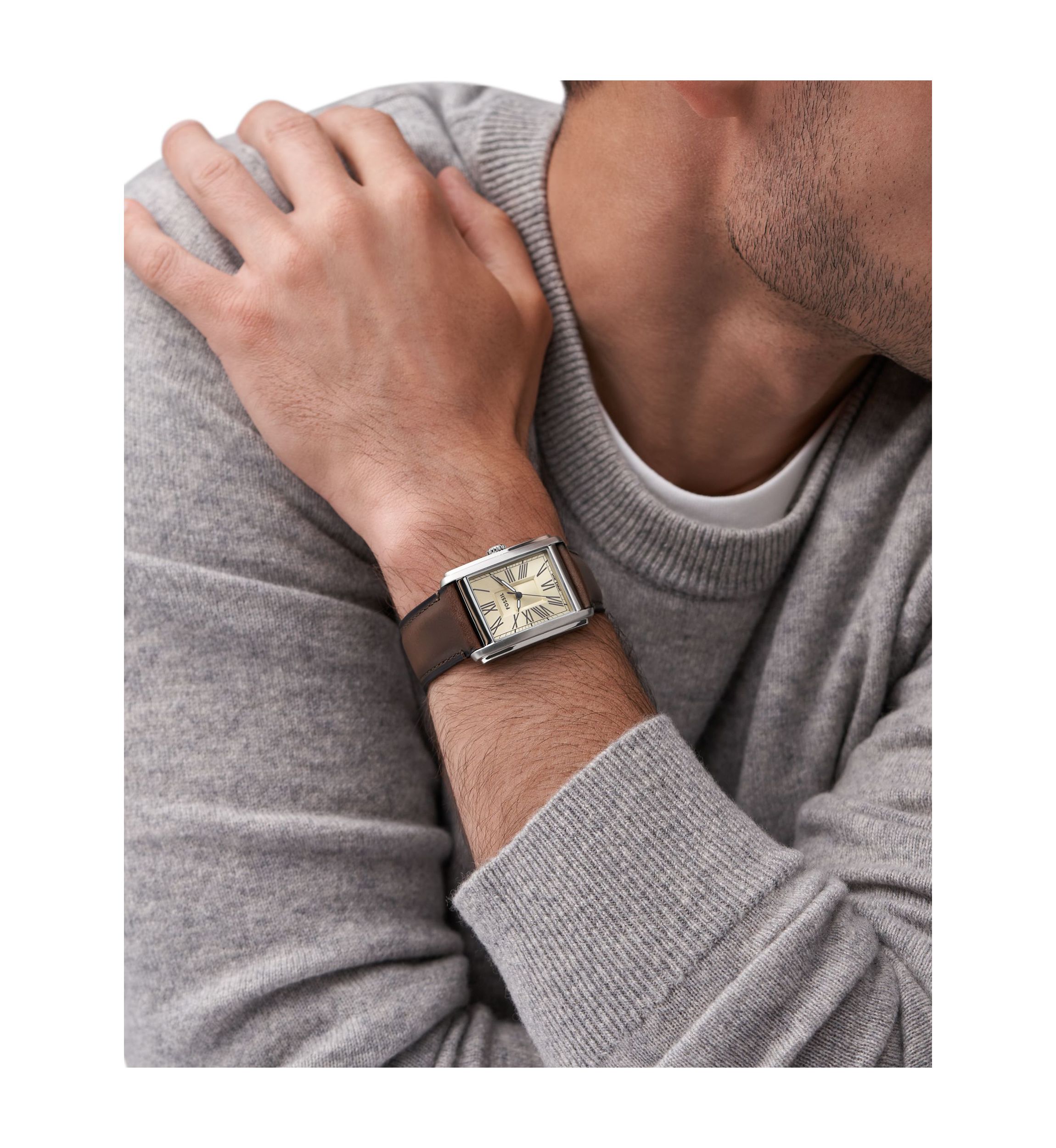 Carraway Three Hand Brown Leather Watch