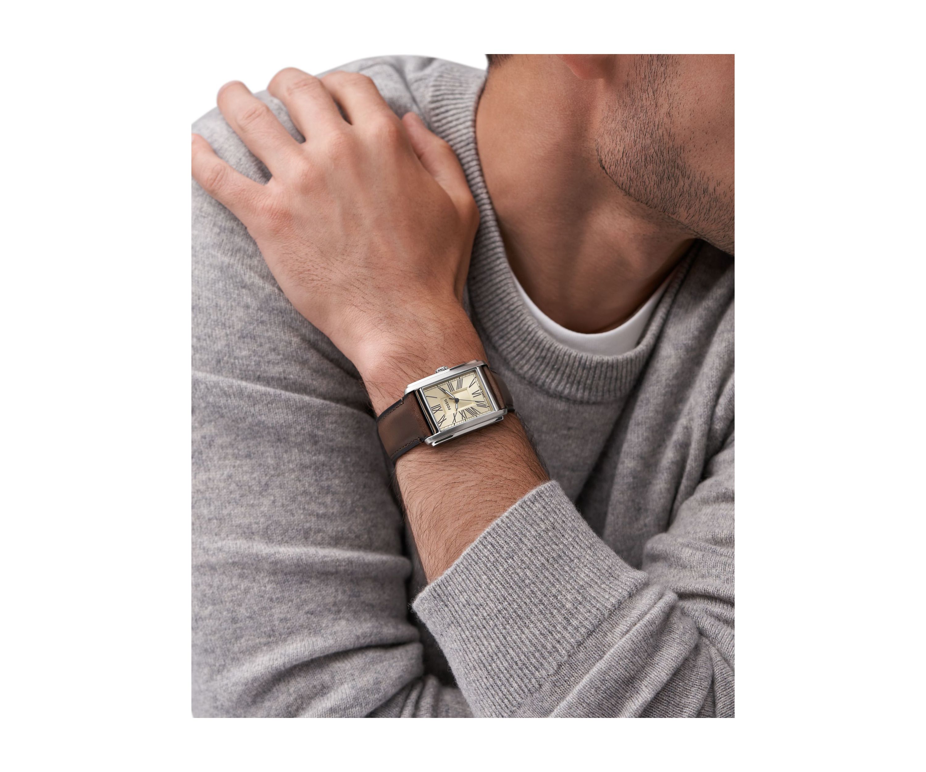 Carraway Three Hand Brown Leather Watch