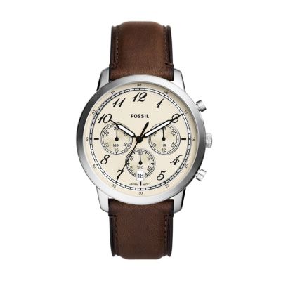 Fossil Men's Neutra Chronograph Brown Leather Watch -  5801117FS6022