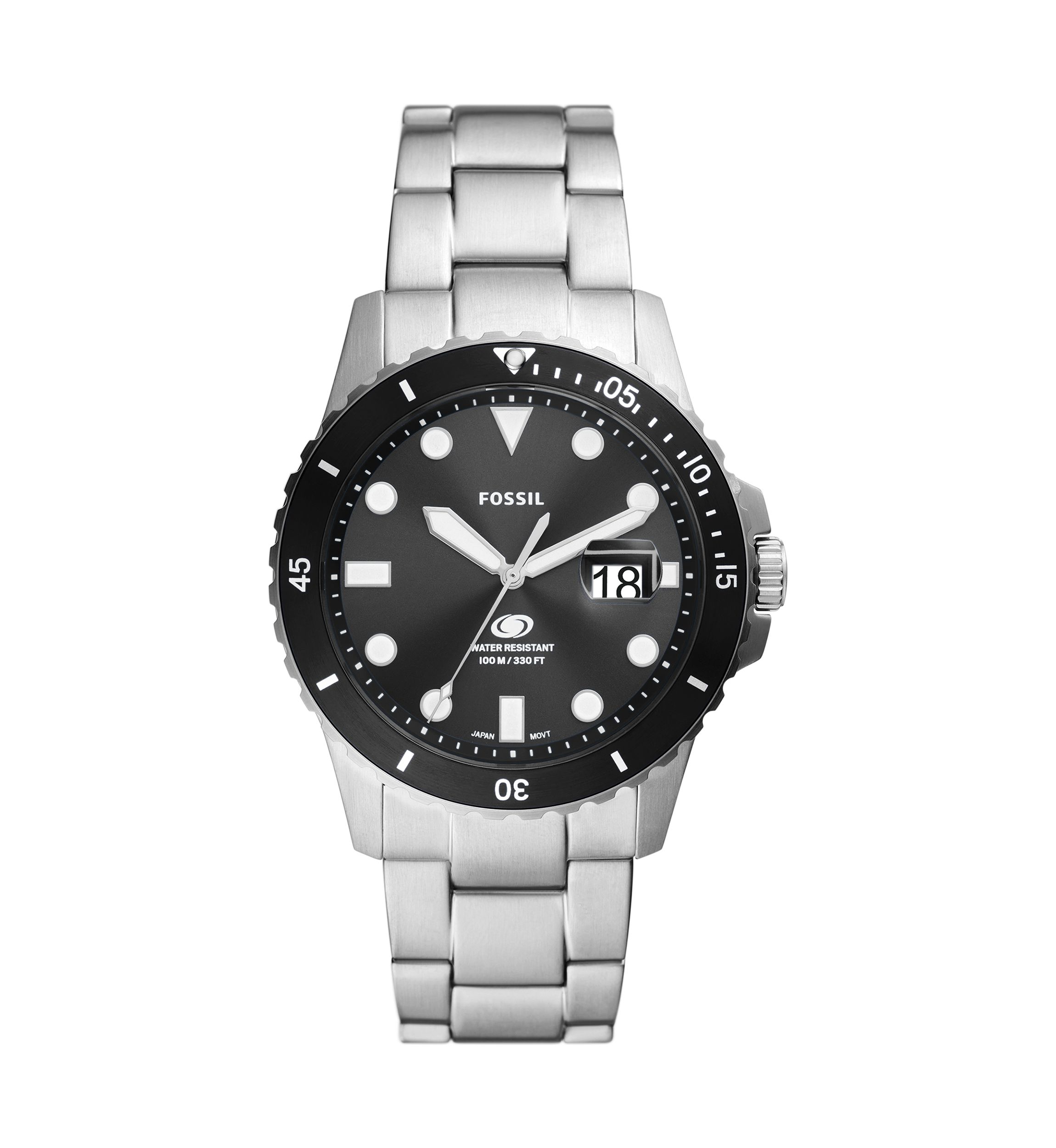 Silver Black Bracelet Watch 
