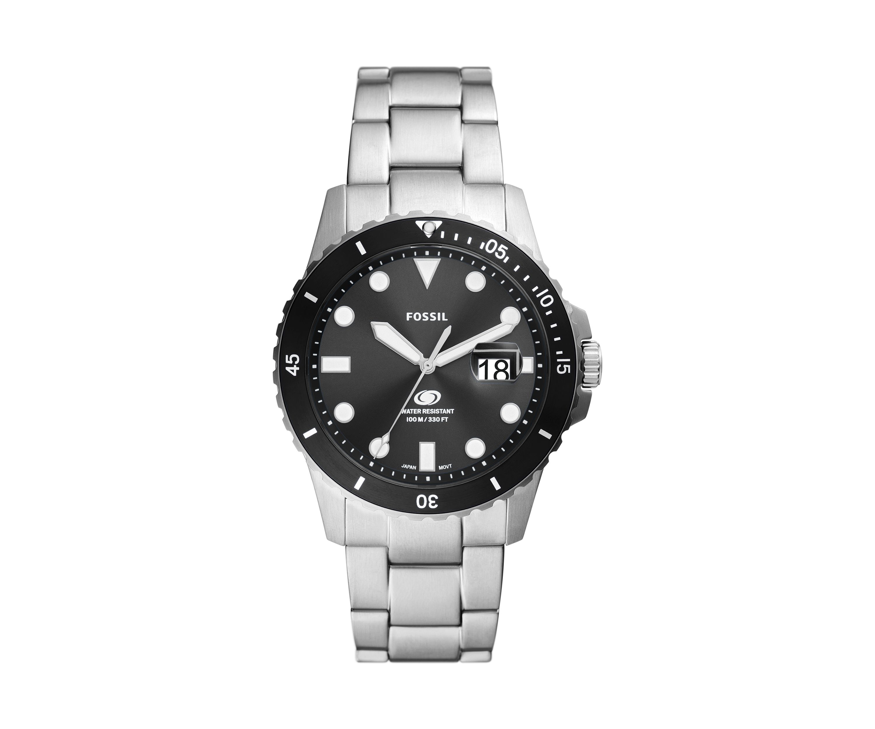Silver Black Bracelet Watch 