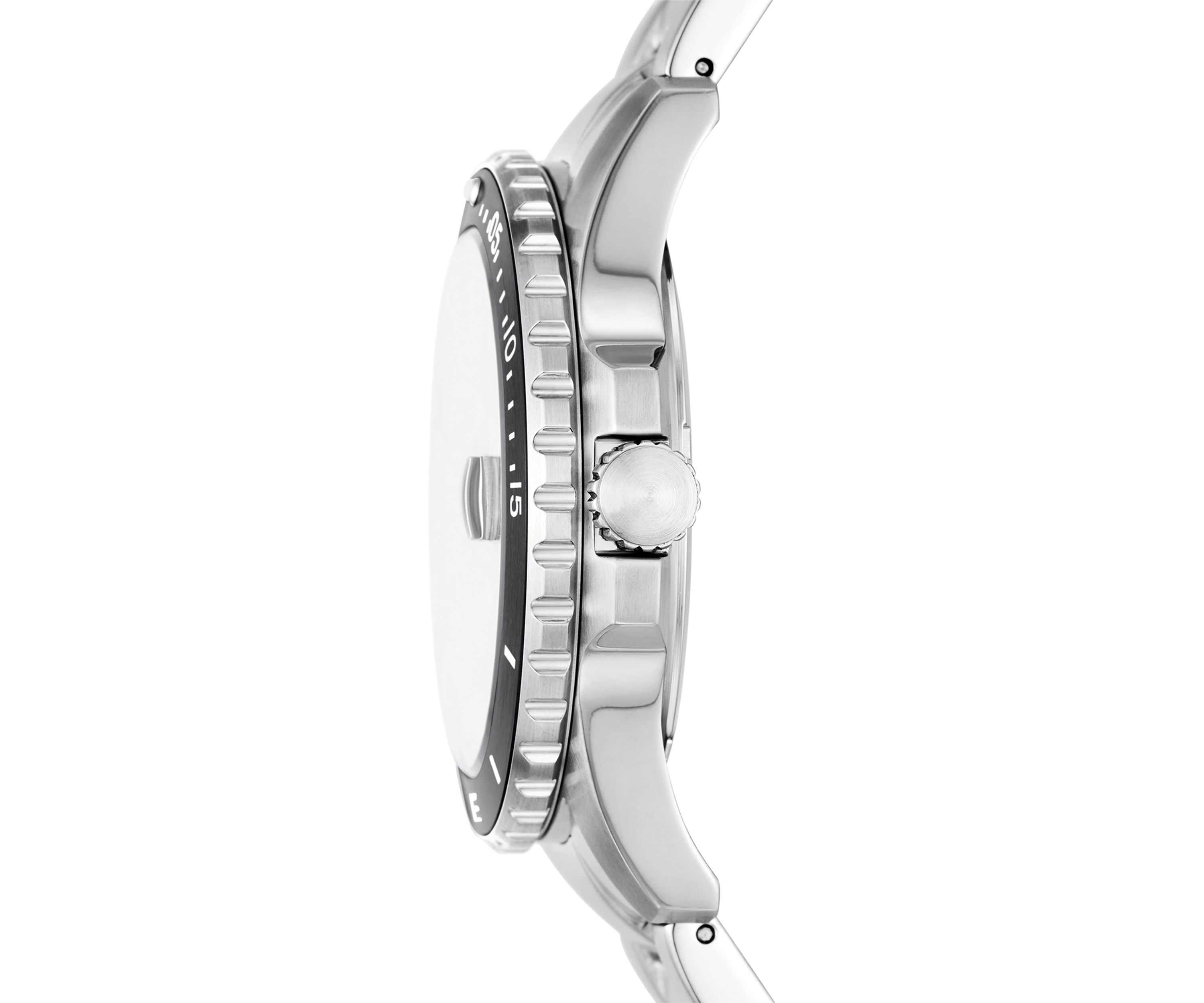 Silver Black Bracelet Watch 
