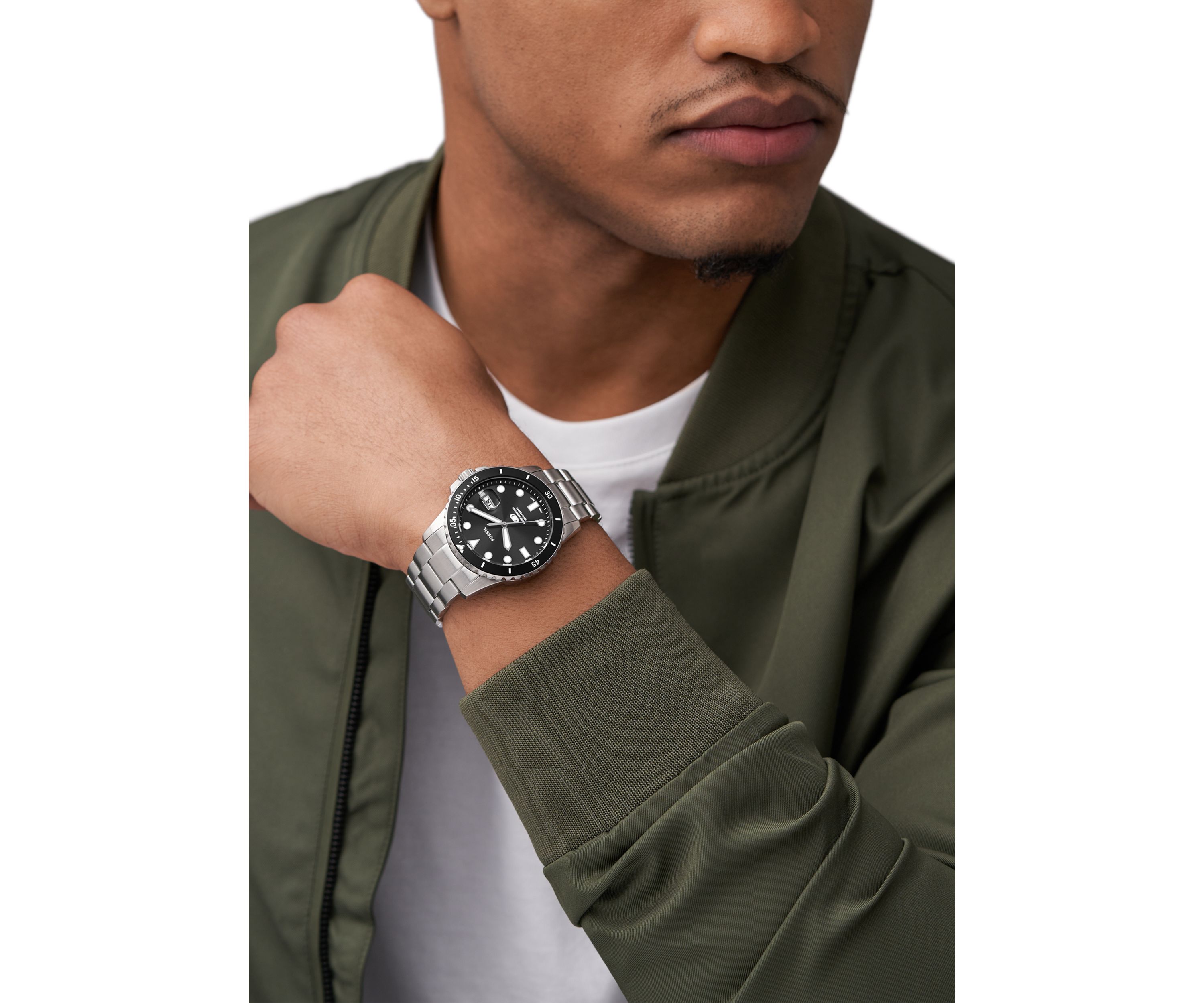 Silver Black Bracelet Watch 