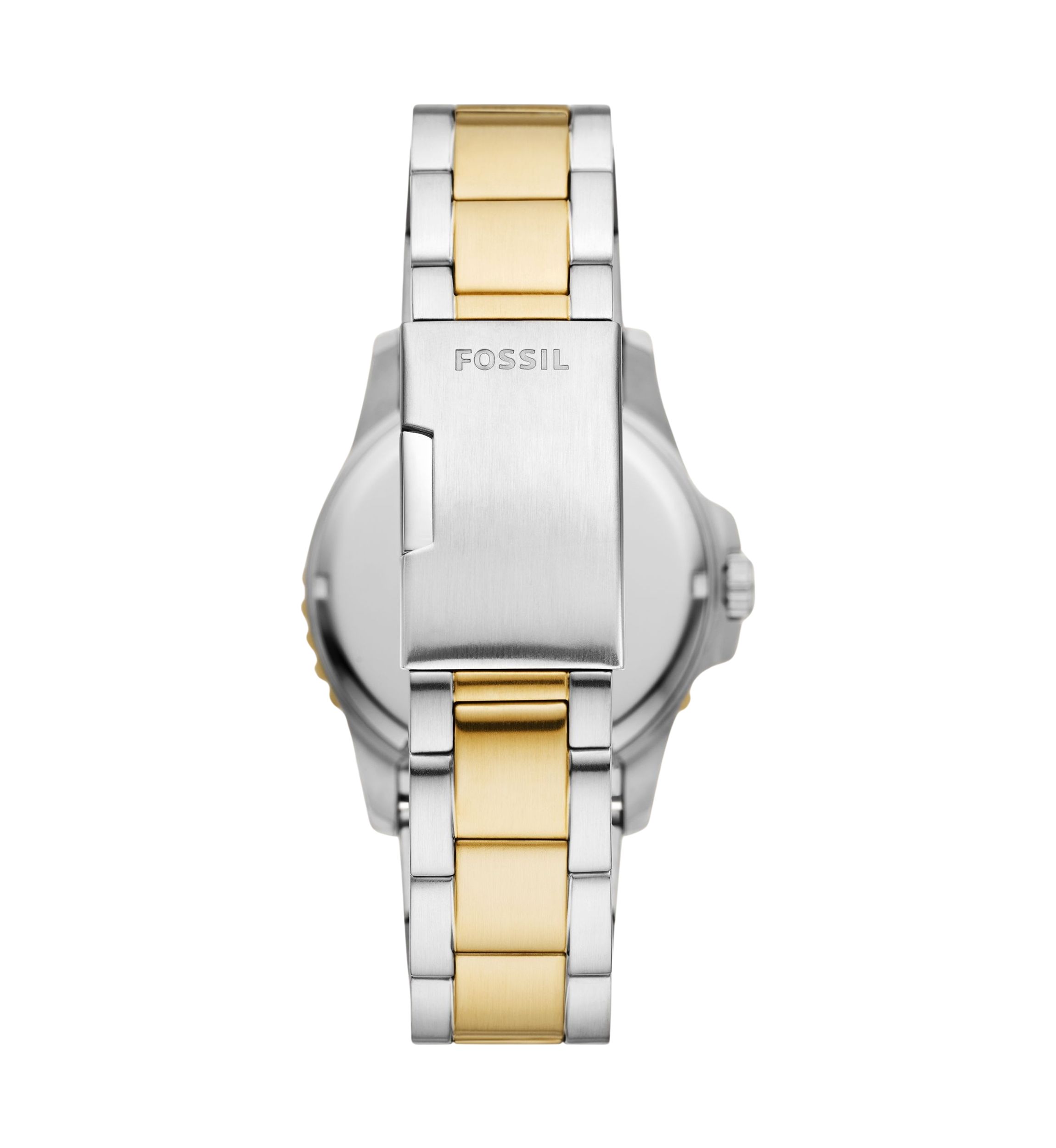 Two Tone Stainless Steel Blue Watch