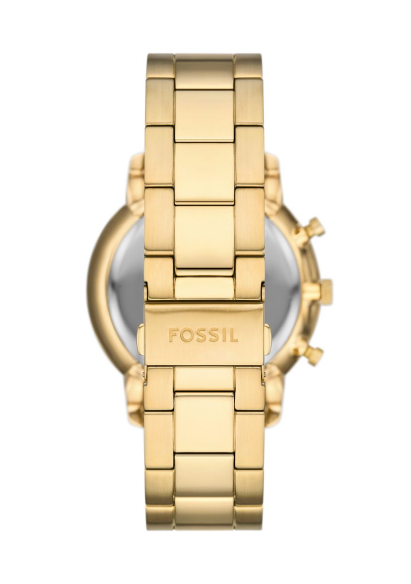 Gold Tone Black Face Watch