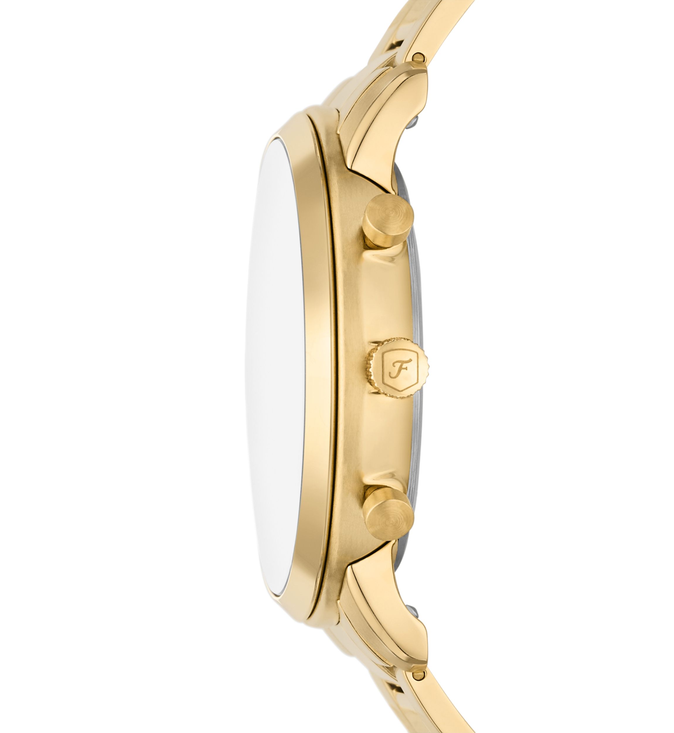 Gold Tone Black Face Watch