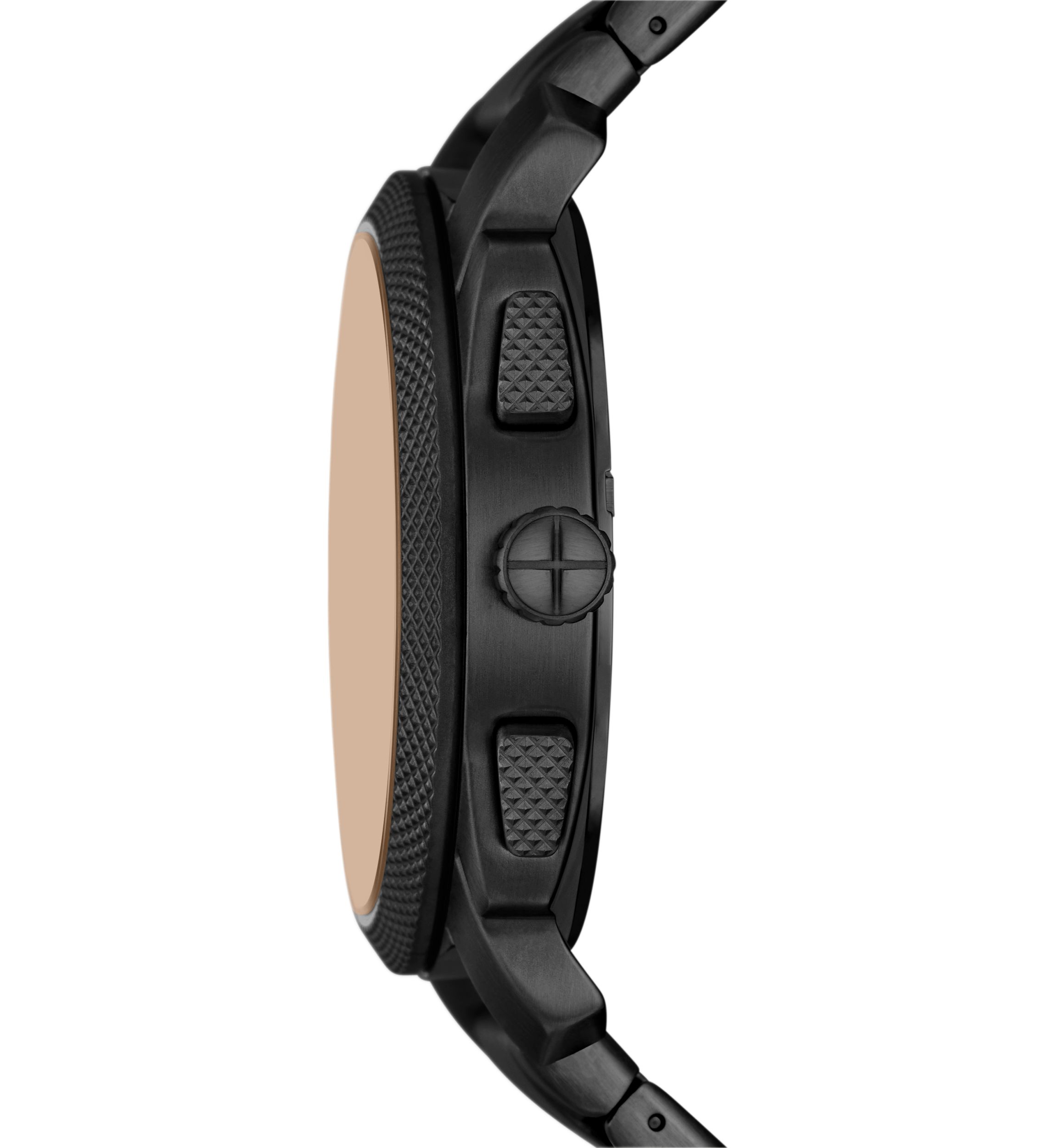 Rose Gold Black Metal Watch