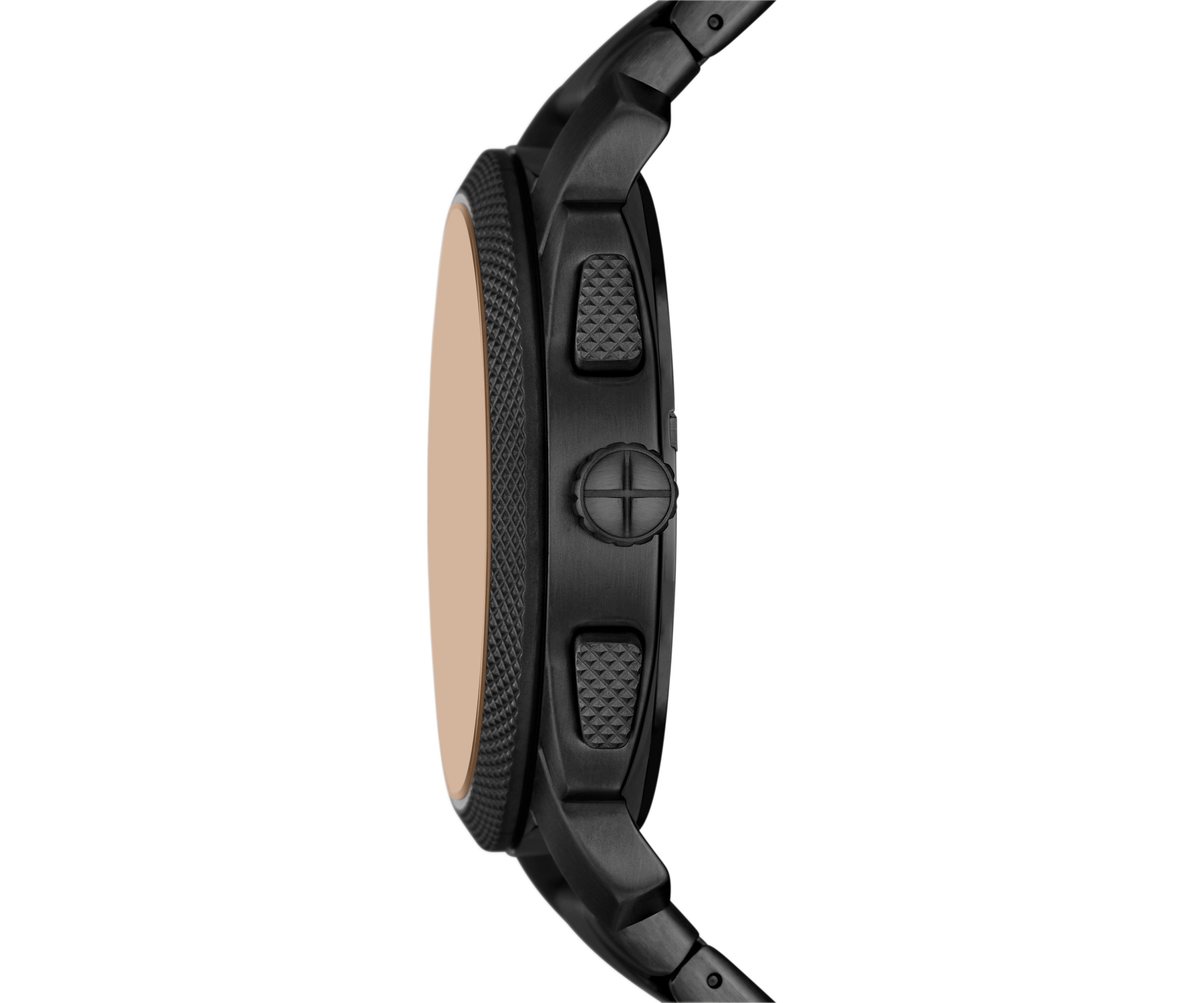 Rose Gold Black Metal Watch
