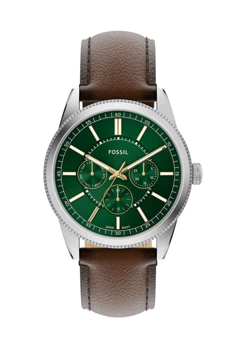 Pearson Multifunction Brown Leather Watch