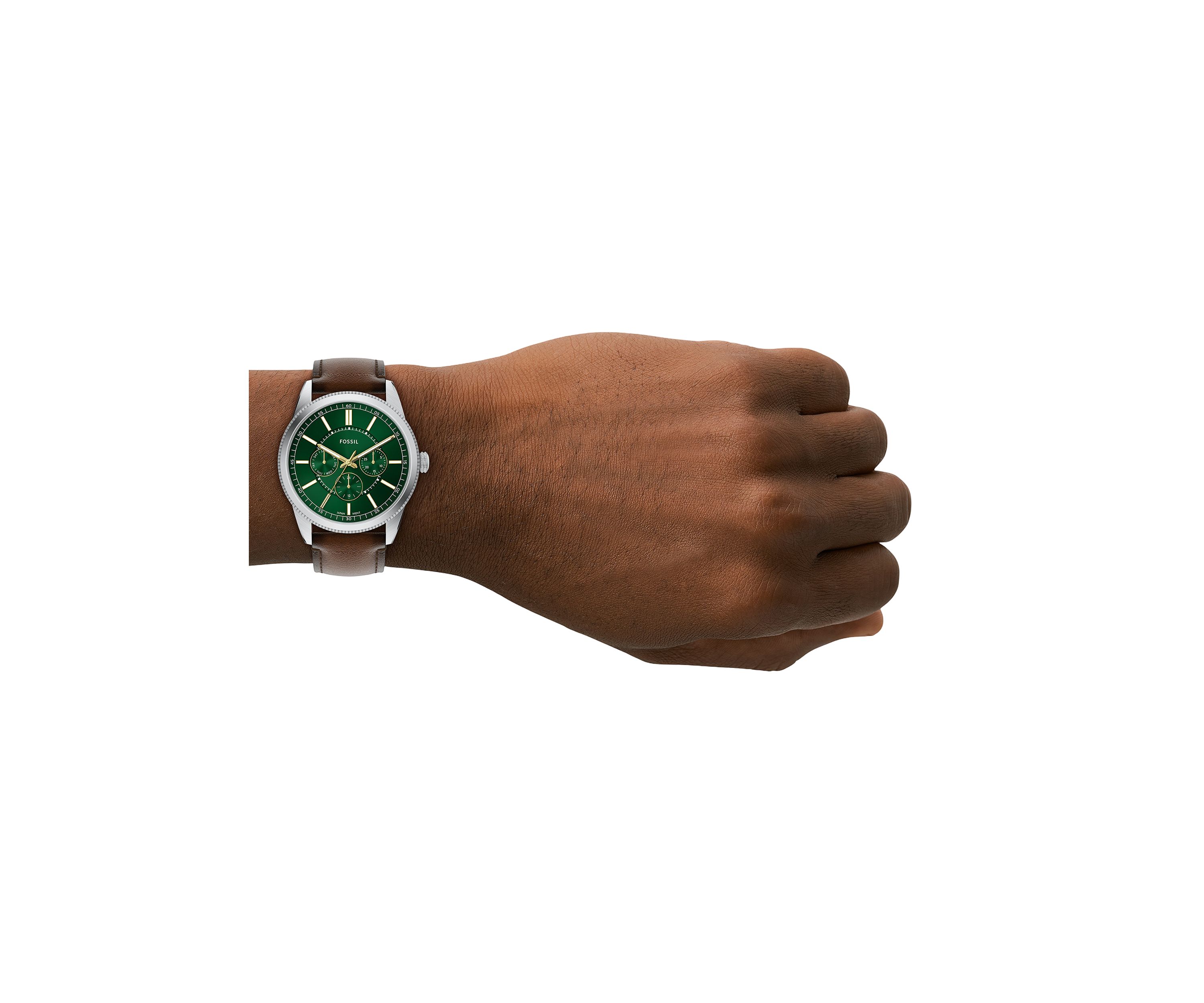 Pearson Multifunction Brown Leather Watch