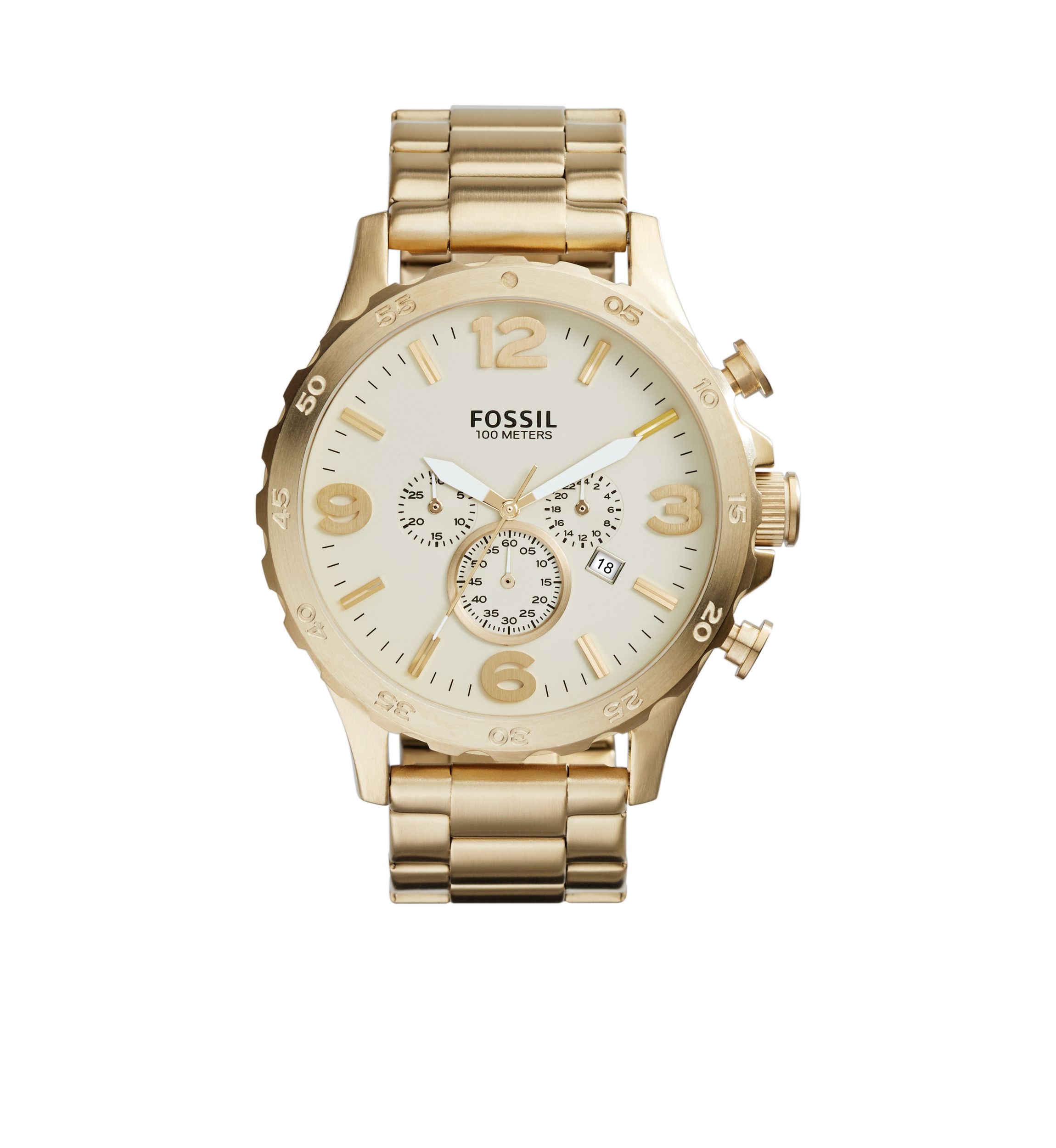 Mens Gold-tone Chronograph Watch