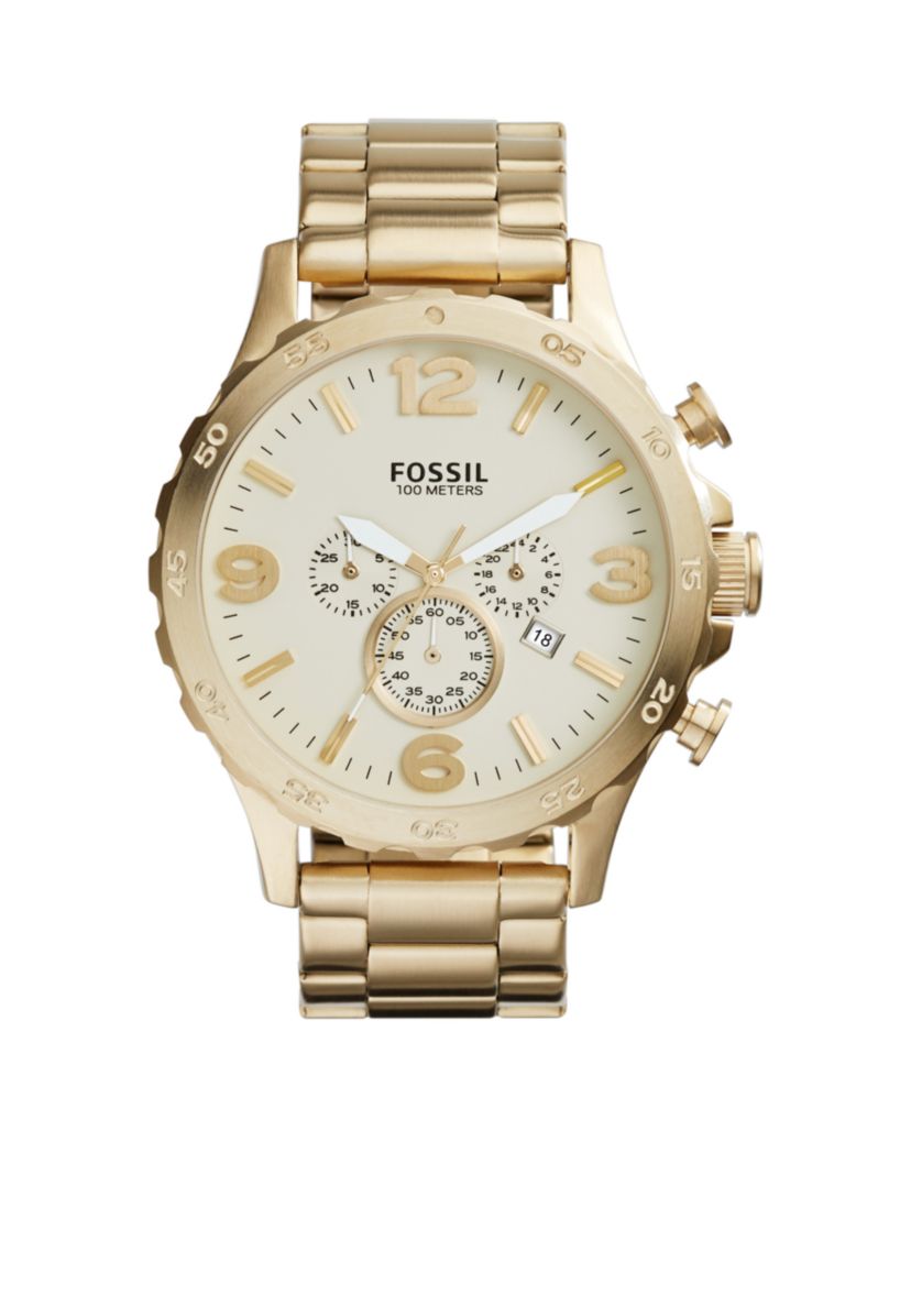 Mens Gold-tone Chronograph Watch