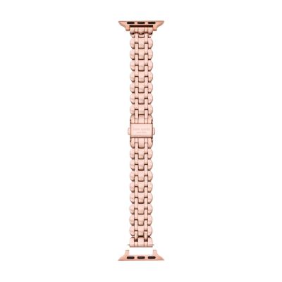 kate spade new york new york rose gold-tone stainless steel scallop band for apple watchÂ®, 38/40/41mm, Gold -  0796483496347