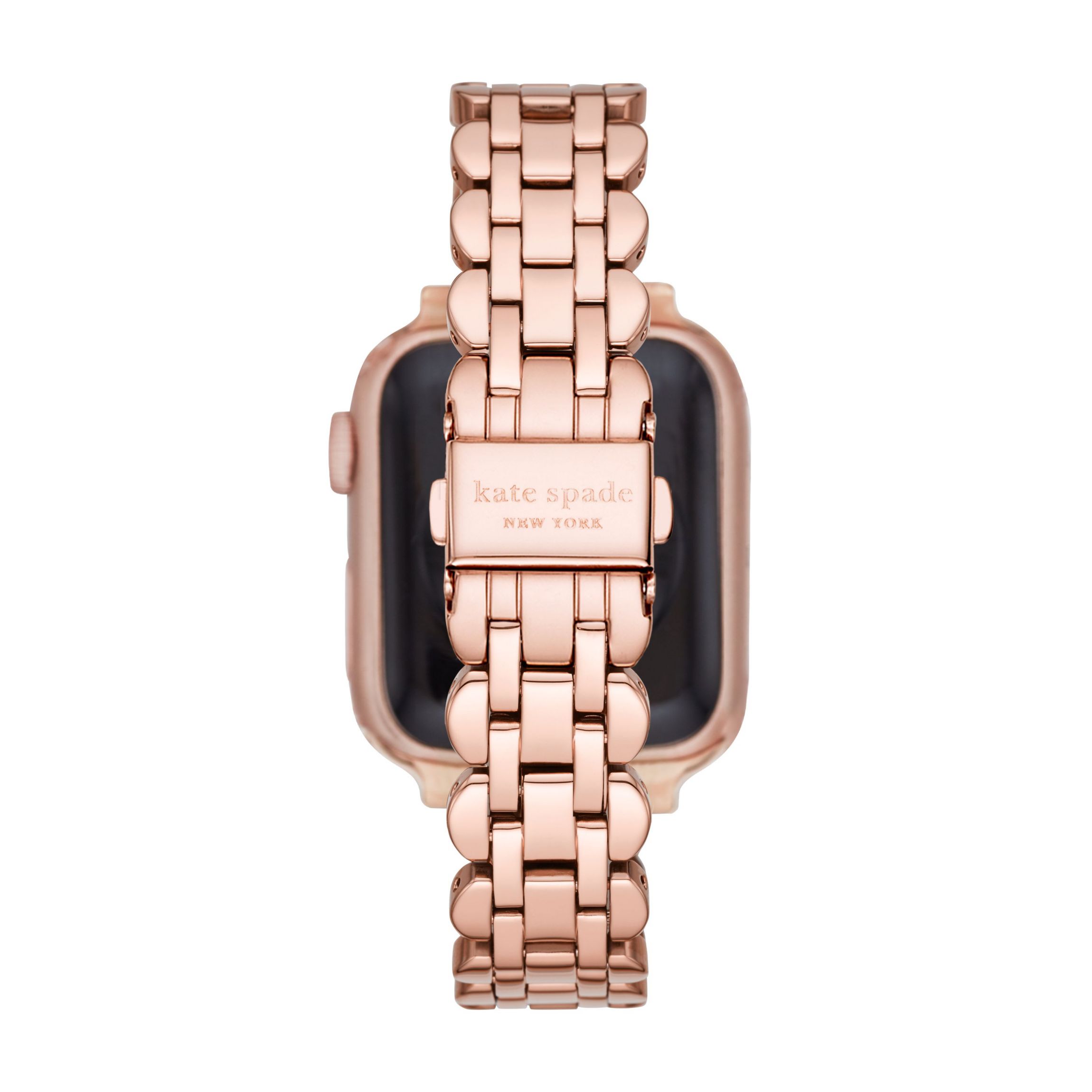 new york rose gold-tone stainless steel scallop band for apple watch®, 38/40/41mm