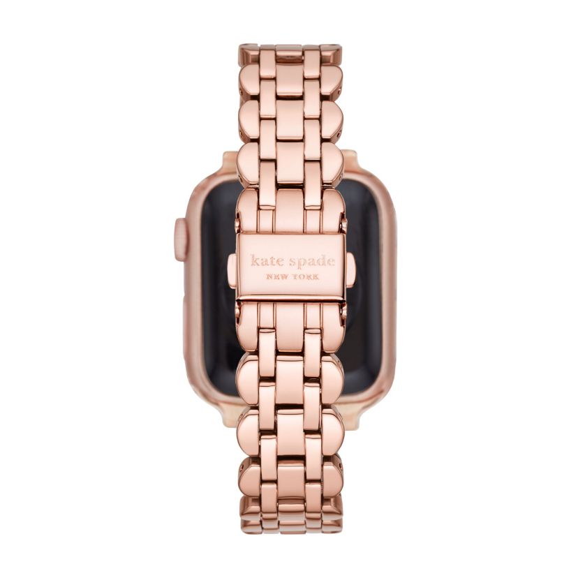 new york rose gold-tone stainless steel scallop band for apple watch®, 38/40/41mm