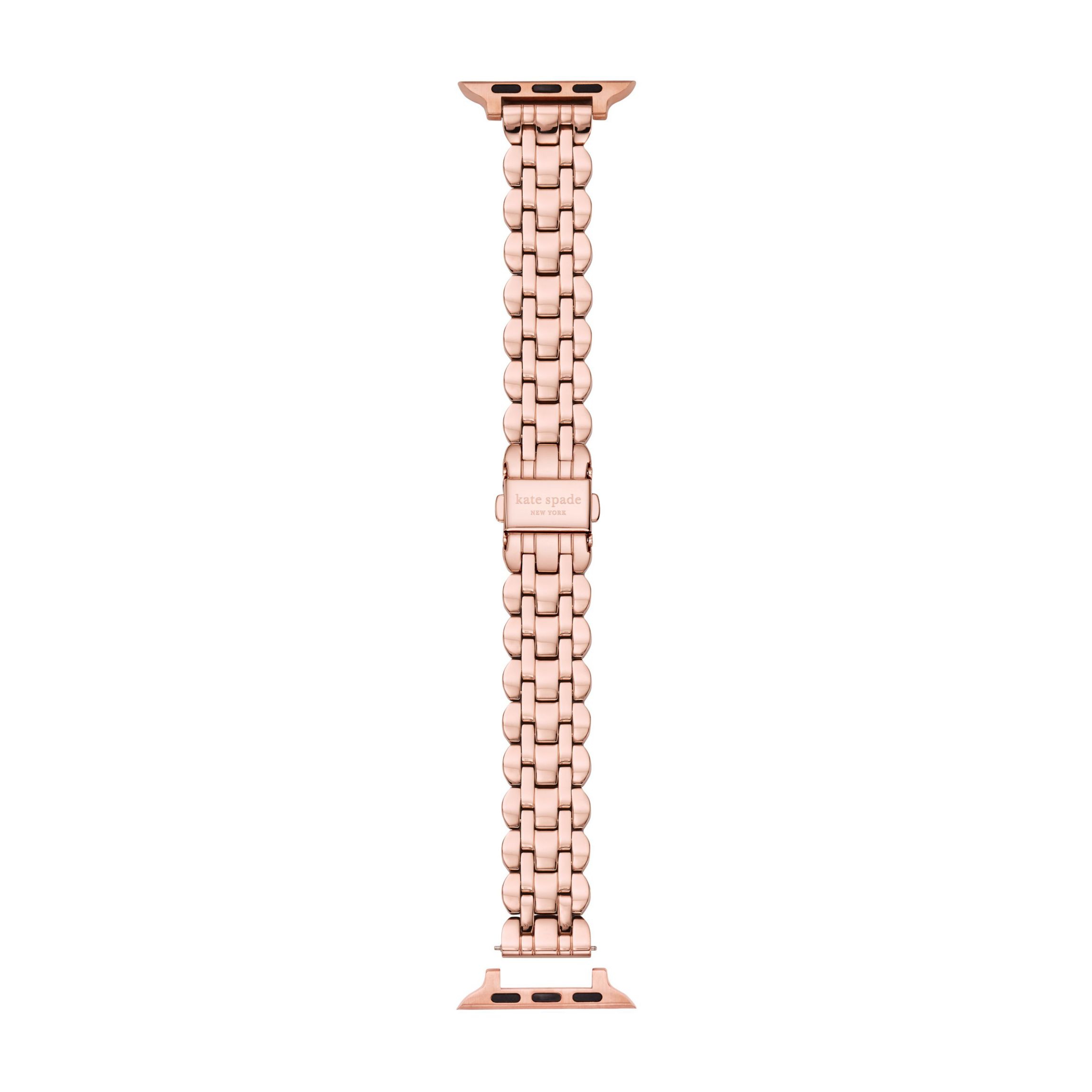 new york rose gold-tone stainless steel scallop band for apple watch®, 38/40/41mm