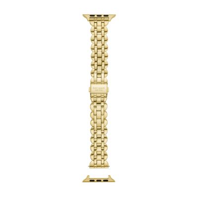 kate spade new york new york gold-tone scallop stainless steel bracelet band for apple watchÂ®, 38/40/41mm, Gold -  0796483584822