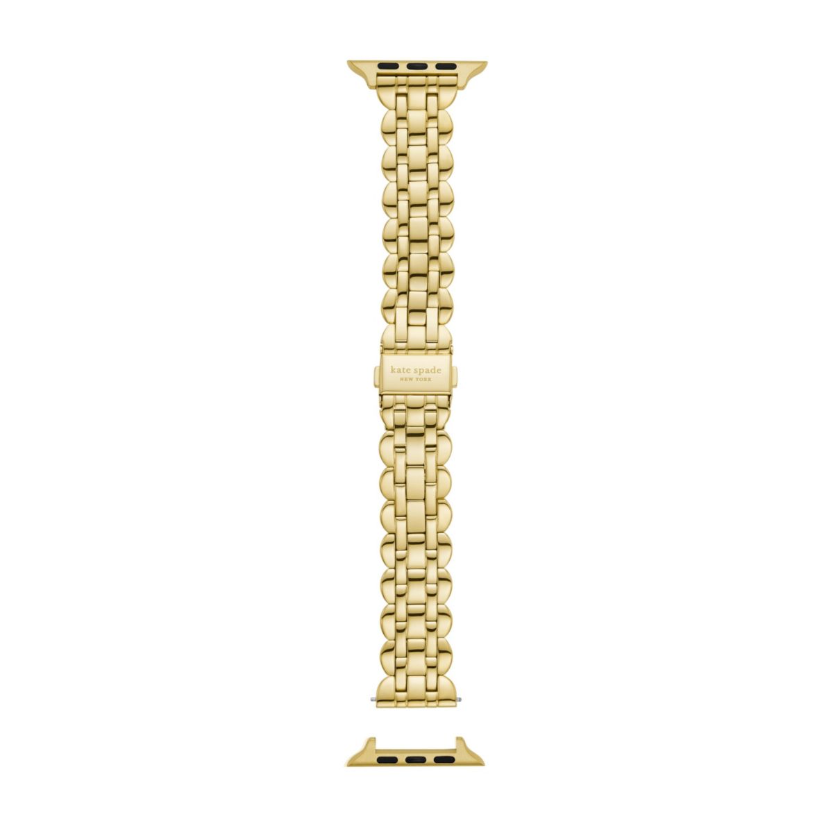 new york gold-tone scallop stainless steel bracelet band for apple watch®, 38/40/41mm