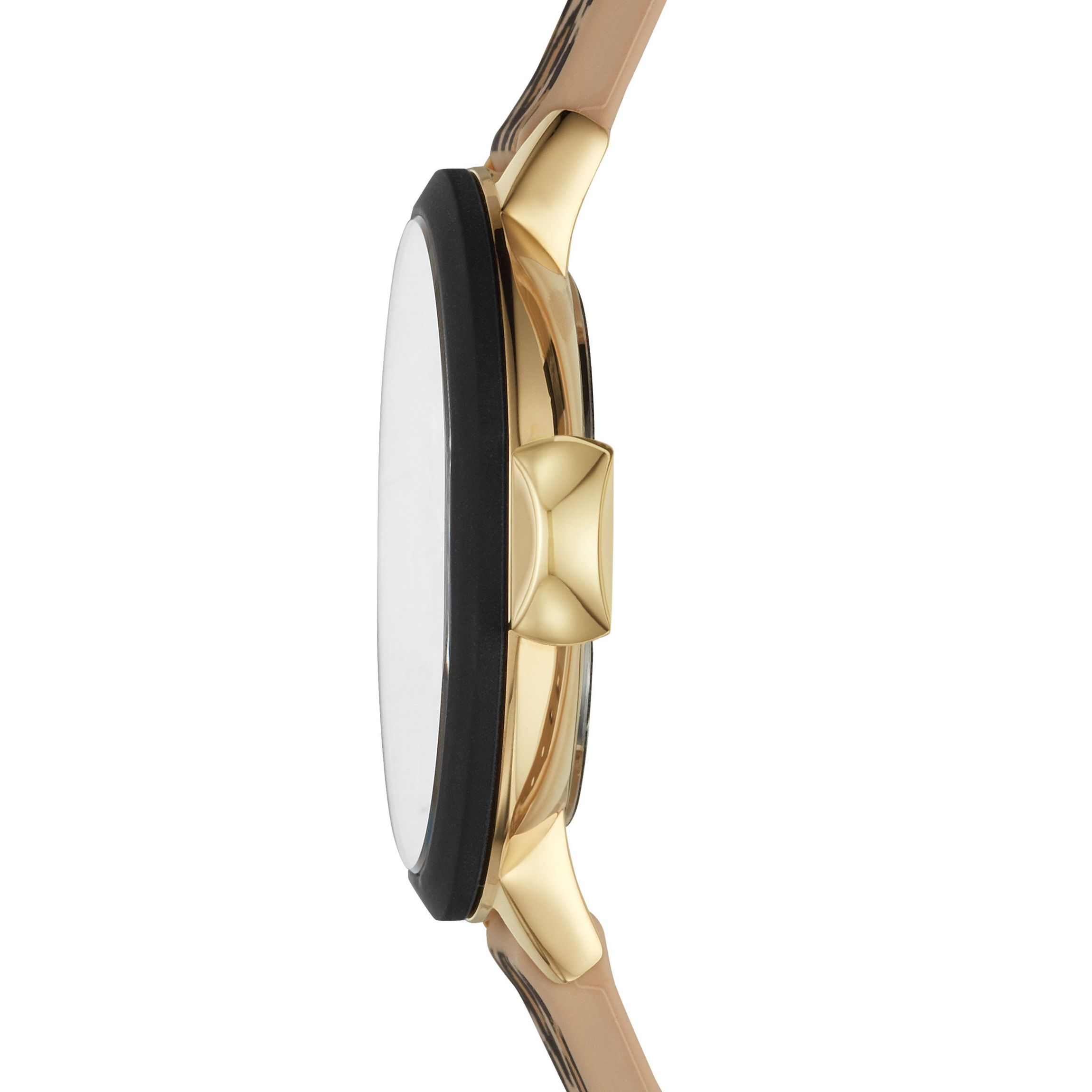 park row three-hand leopard print silicone watch
