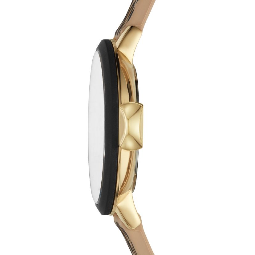 park row three-hand leopard print silicone watch