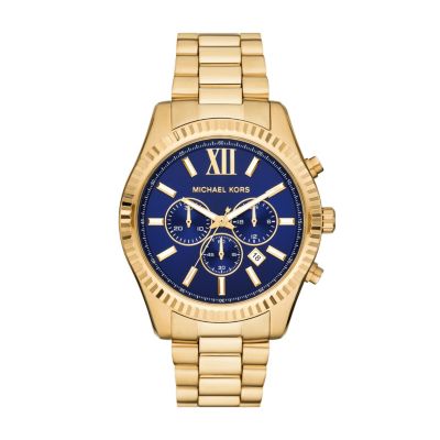 Michael Kors Men's Lexington Chronograph Gold-Tone Stainless Steel Watch -  5801117MK9153