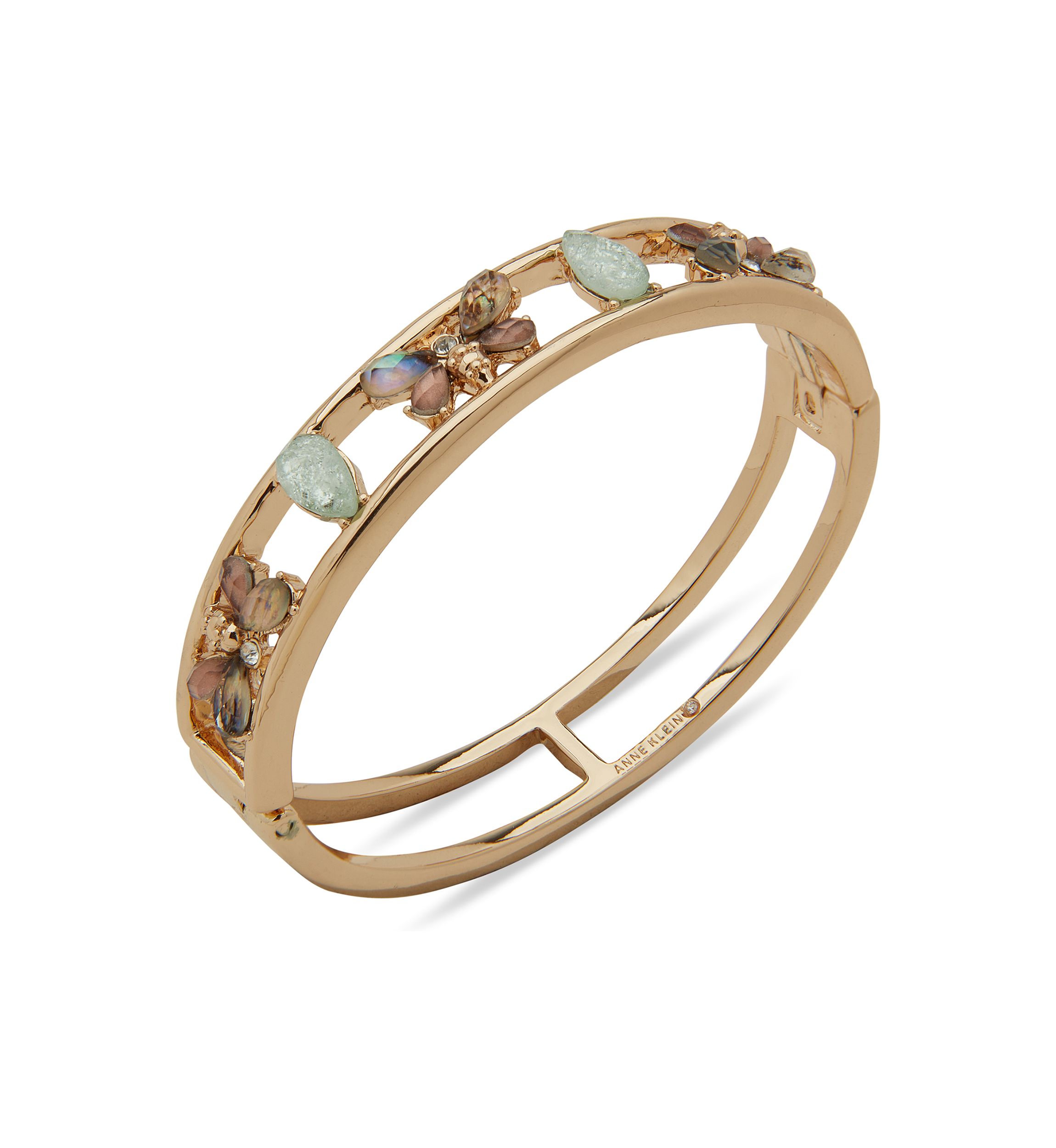 Gold Tone Multi Bee Motif Bangle Bracelet