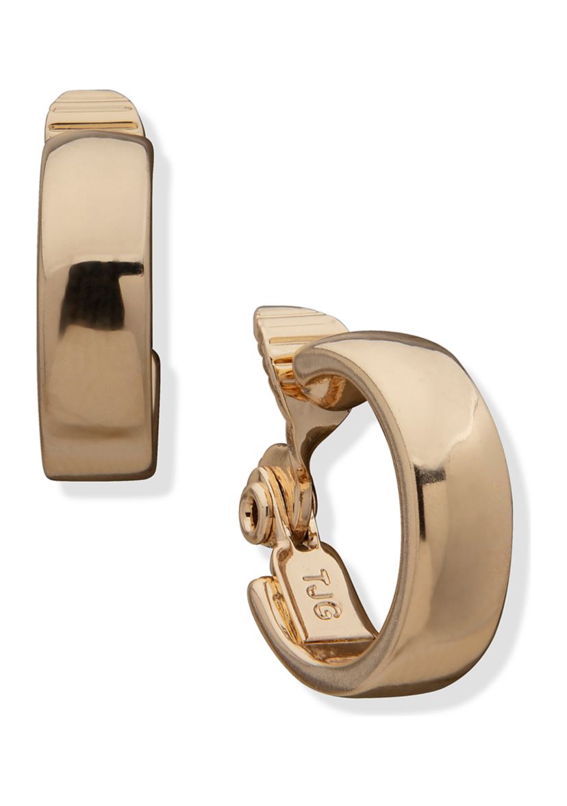 Gold Tone 18 Millimeter Hoop Earrings