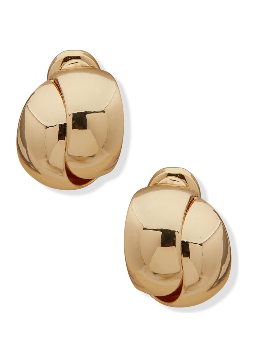 Gold Tone Clip Earrings