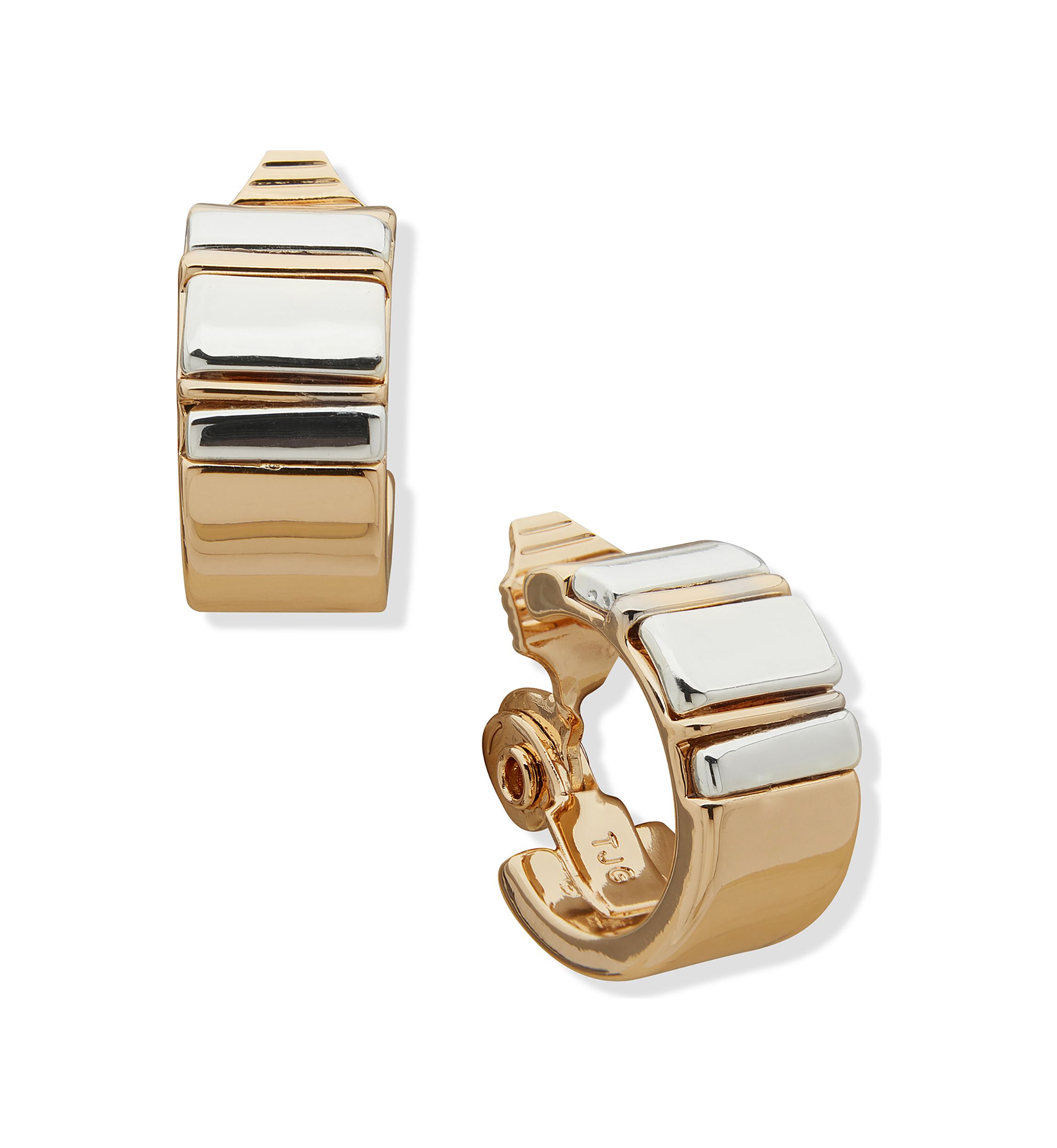 18 Millimeter Inlay Huggie Hoop Earrings