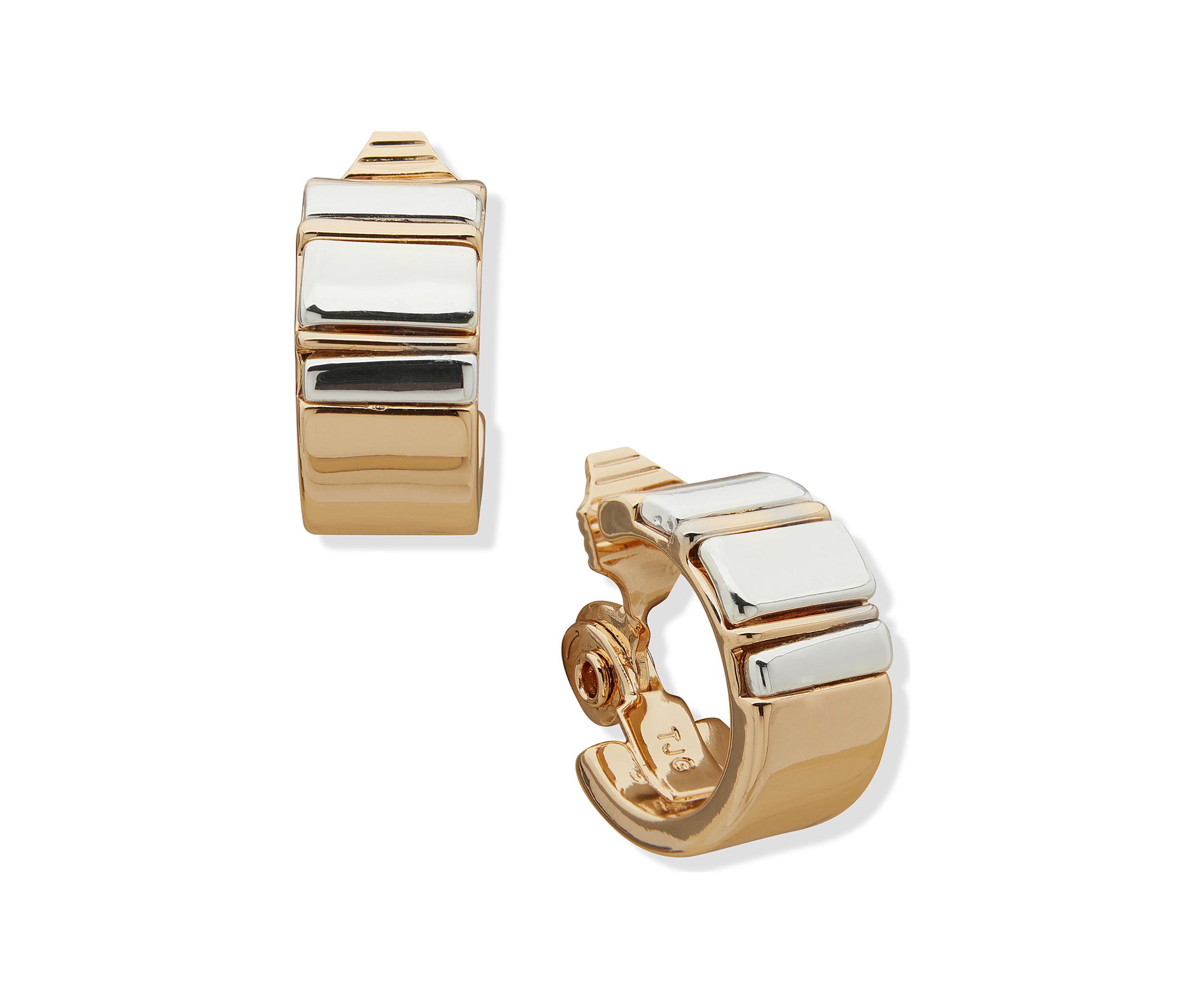 18 Millimeter Inlay Huggie Hoop Earrings