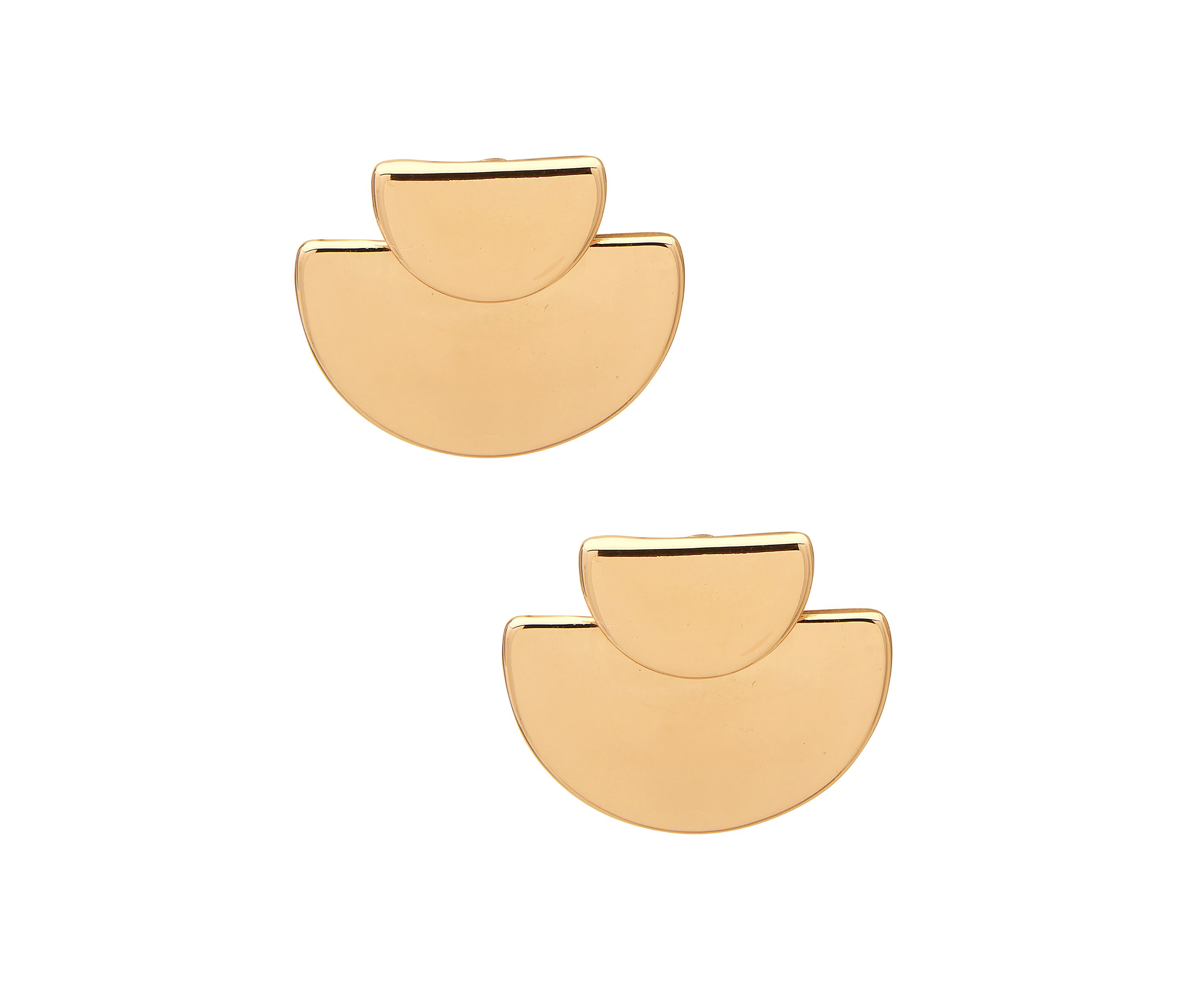 Gold Tone Drama Stud Earrings