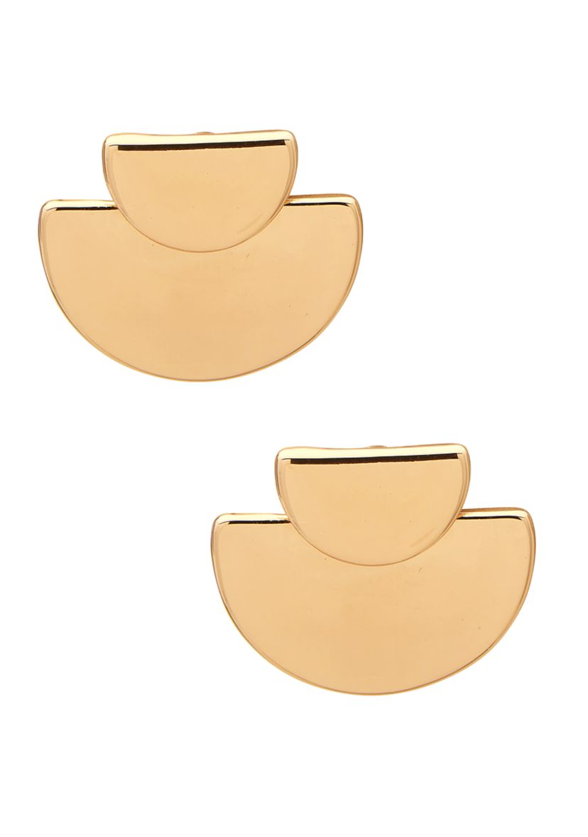 Gold Tone Drama Stud Earrings