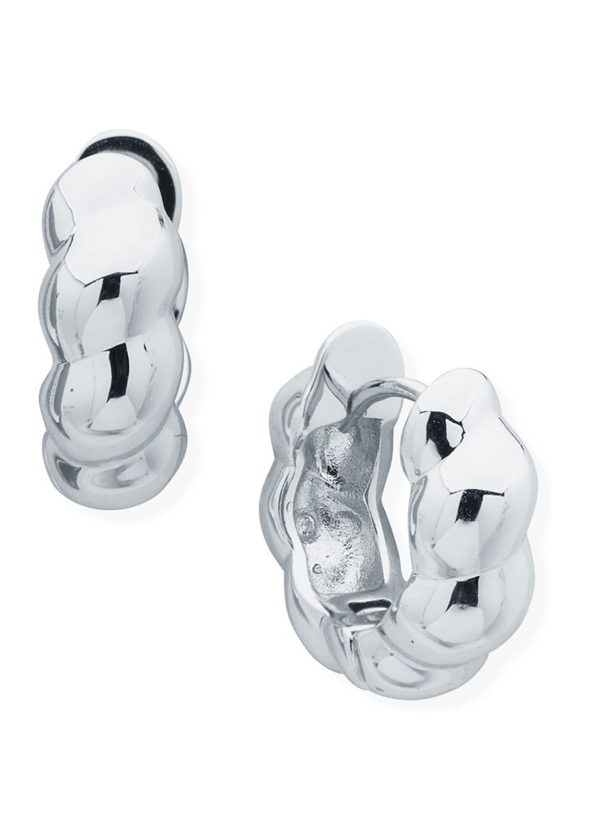  Small Puff Hoop Earrings