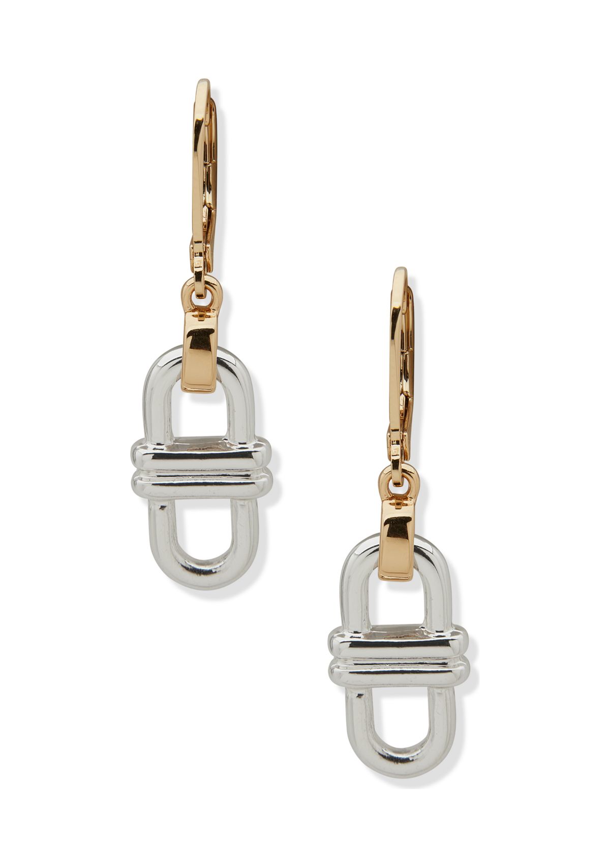 Two Tone Drop Earrings