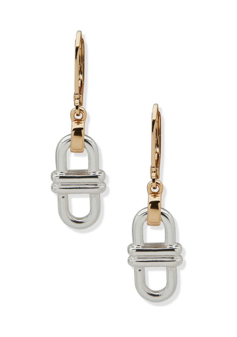 Two Tone Drop Earrings