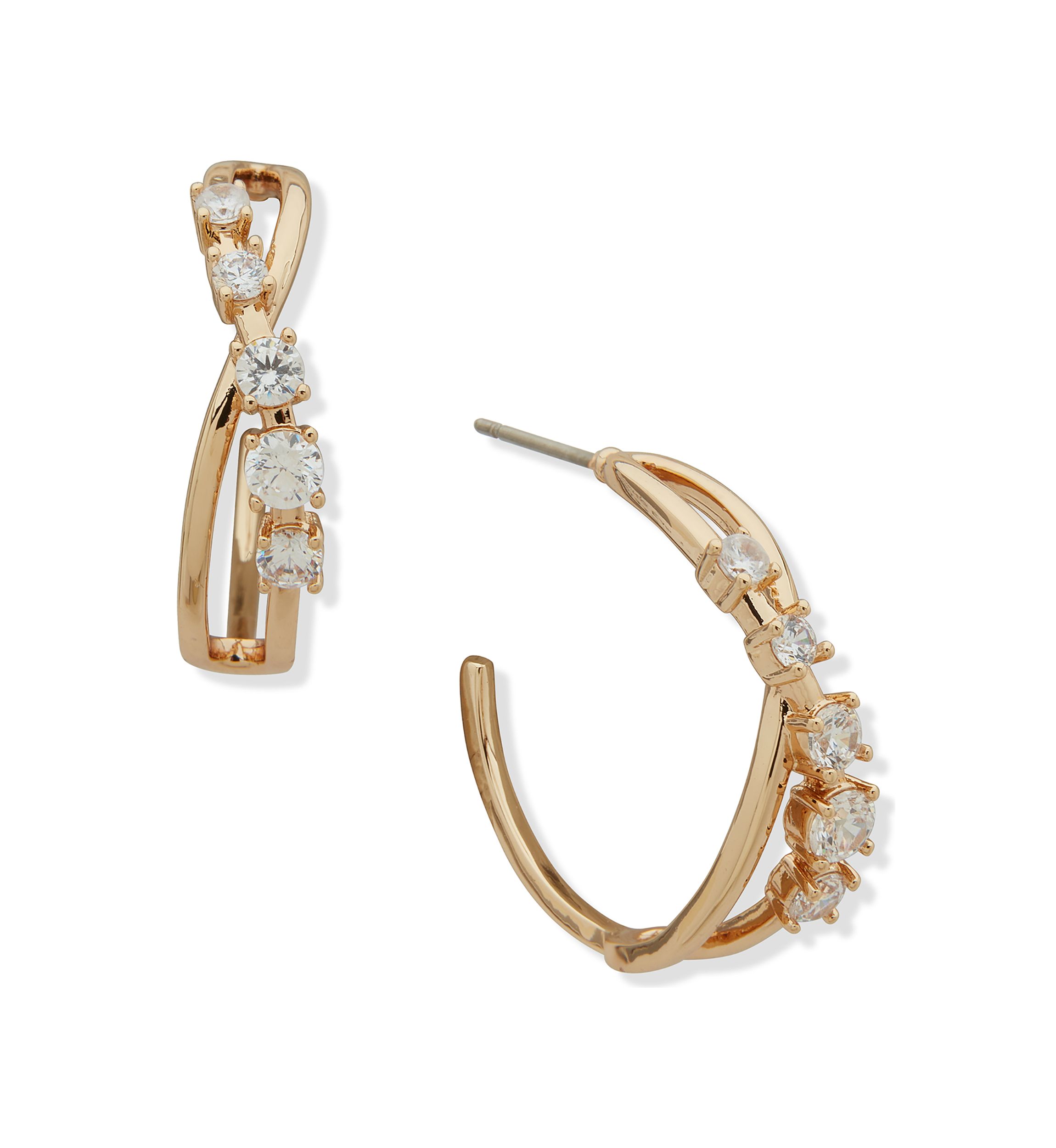 Twisted C Hoop Earrings