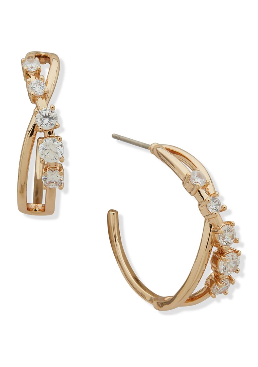Twisted C Hoop Earrings