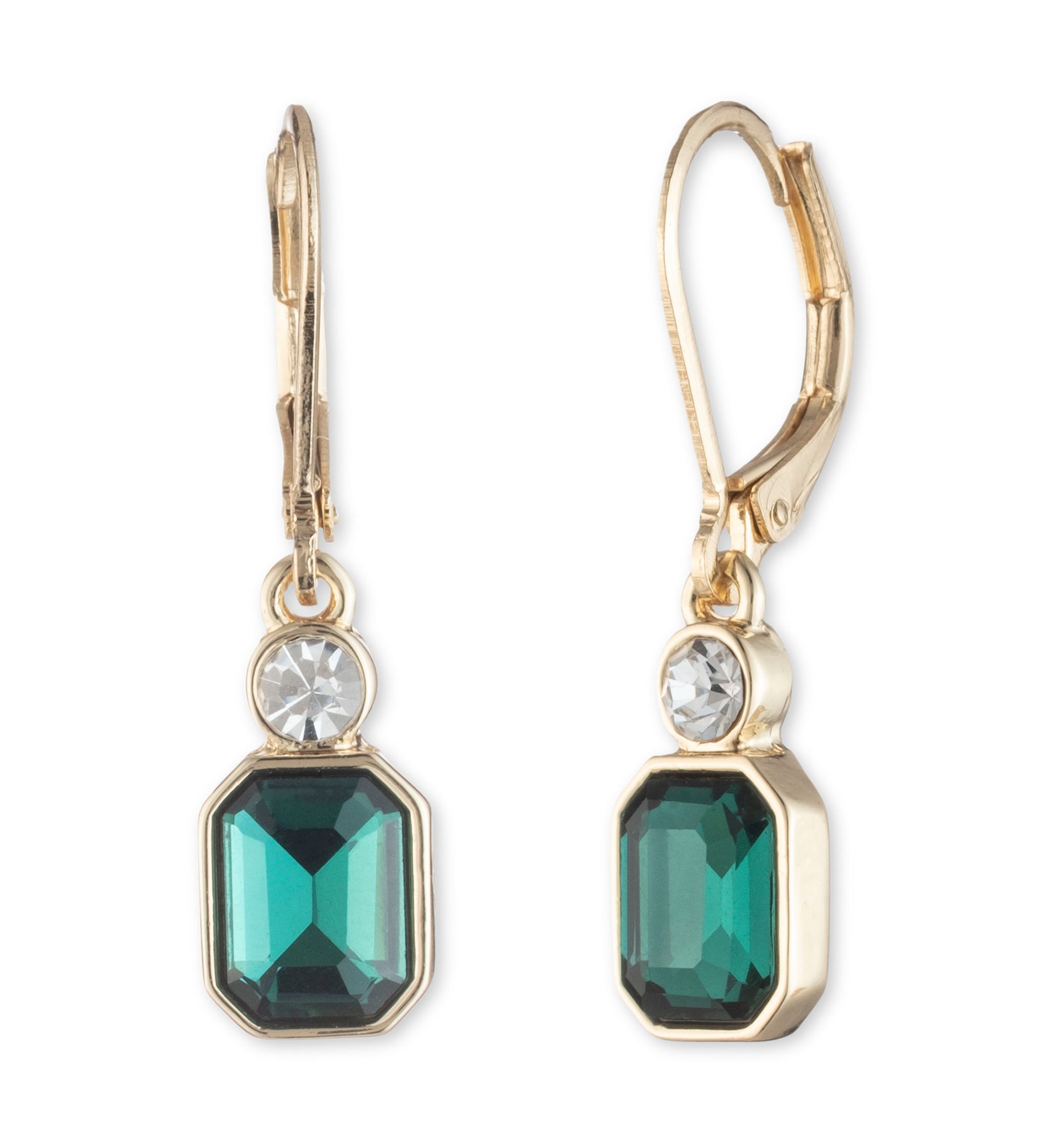 Rectangle Stone Drop Earrings
