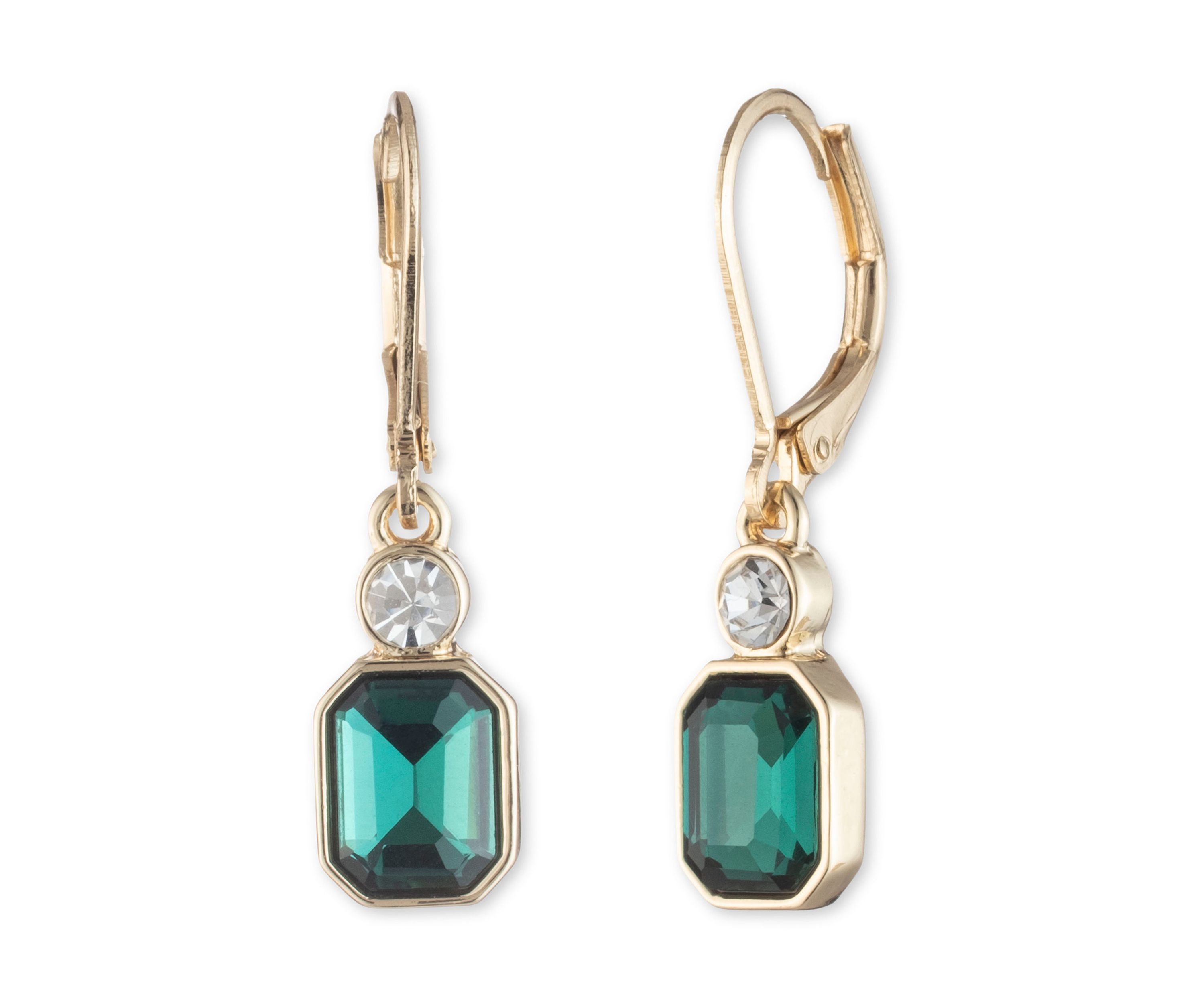 Rectangle Stone Drop Earrings