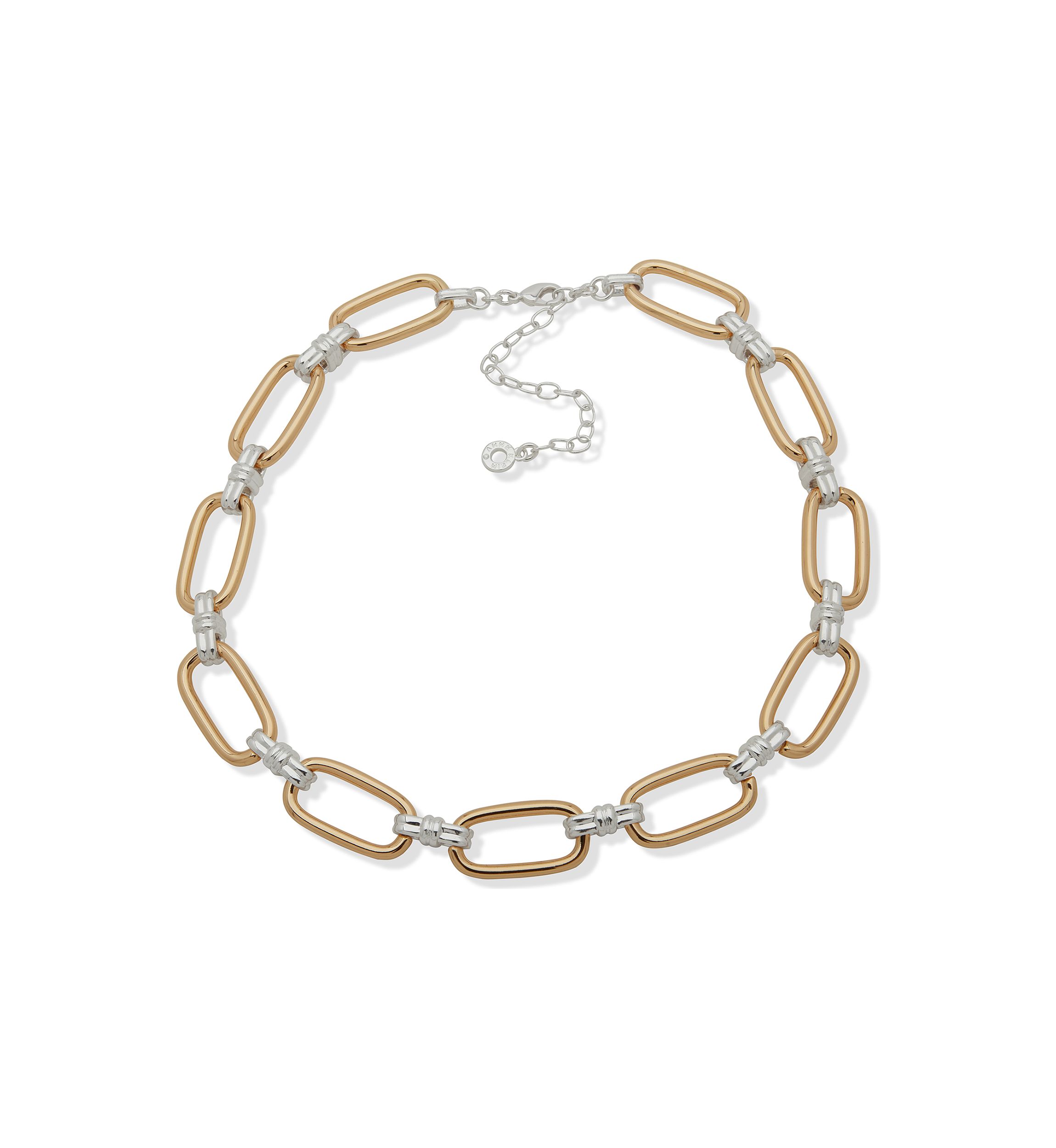 Two Tone Link Collar Necklace